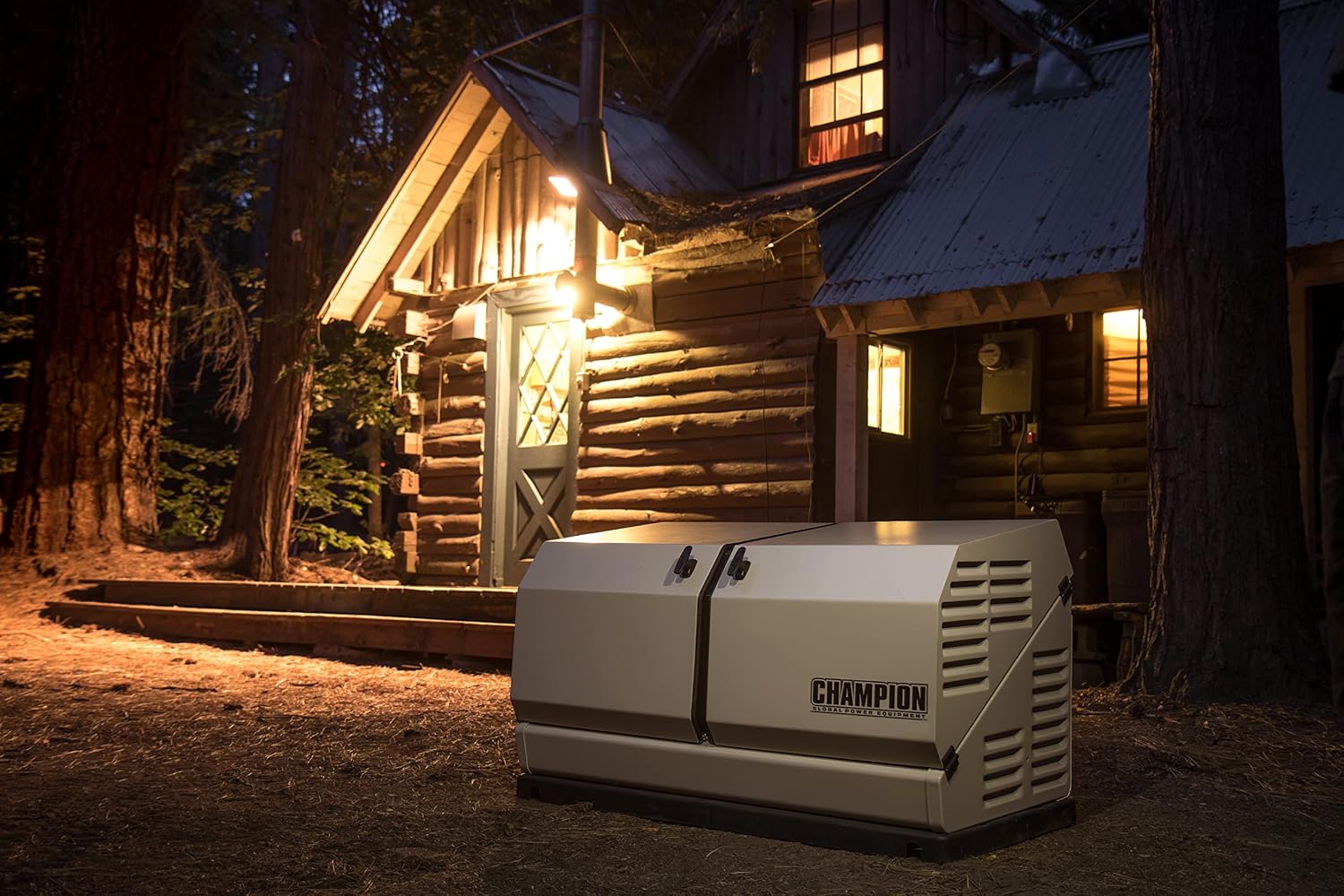 Champion Power Equipment 100177 8.5-kW Home Standby Generator with 50-Amp Outdoor-Rated Automatic Transfer Switch