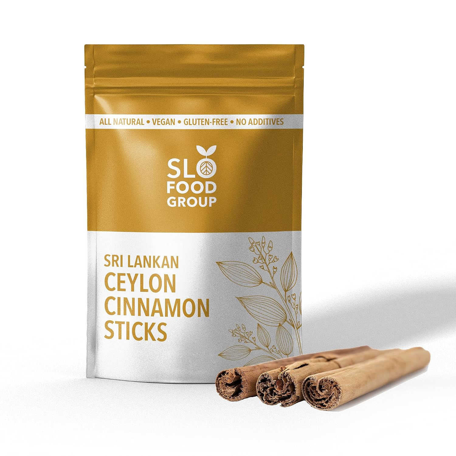 Slofoodgroup -Ceylon Cinnamon Sticks - 1 Lb - Pure Ceylon Cinnamon Quills -5 Inch Cut Cinnamon Spice from Sri Lanka, True Cinnamon - Cinnamomum Verum