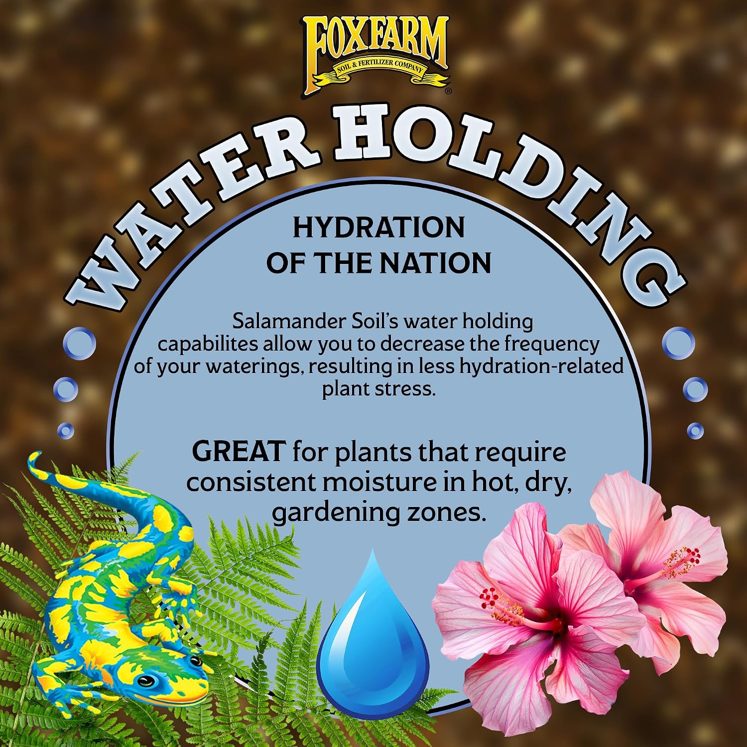 FoxFarm Salamander Soil Potting Mix, 1.5cu ft - Watering Holding Properties, Made for Plants and Cuttings