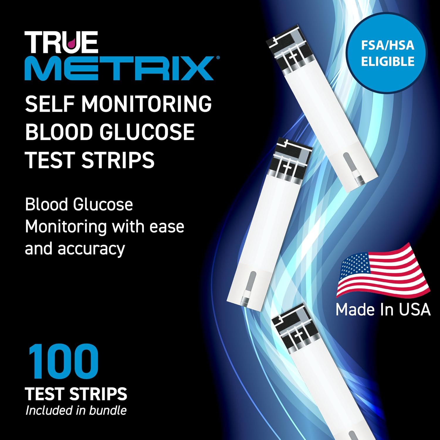 TRUE METRIX Self Monitoring Blood Glucose Test Strips, 50 Count | Blood Glucose Test Strips Compatible with TRUE METRIX Family of Self Monitoring Blood Glucose Meters, Fast and Easy to Use
