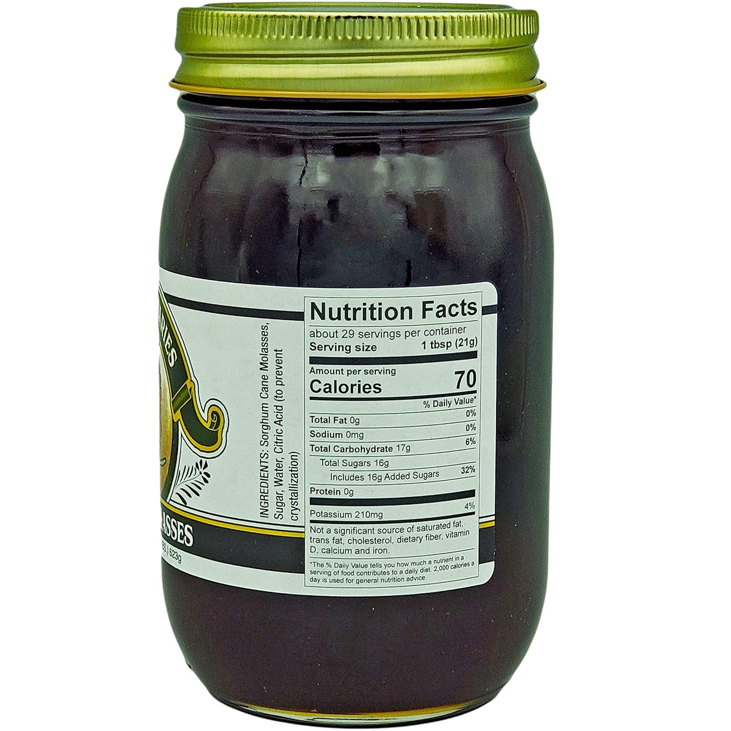 Amish Sorghum Molasses - Two - 22 Oz Jars