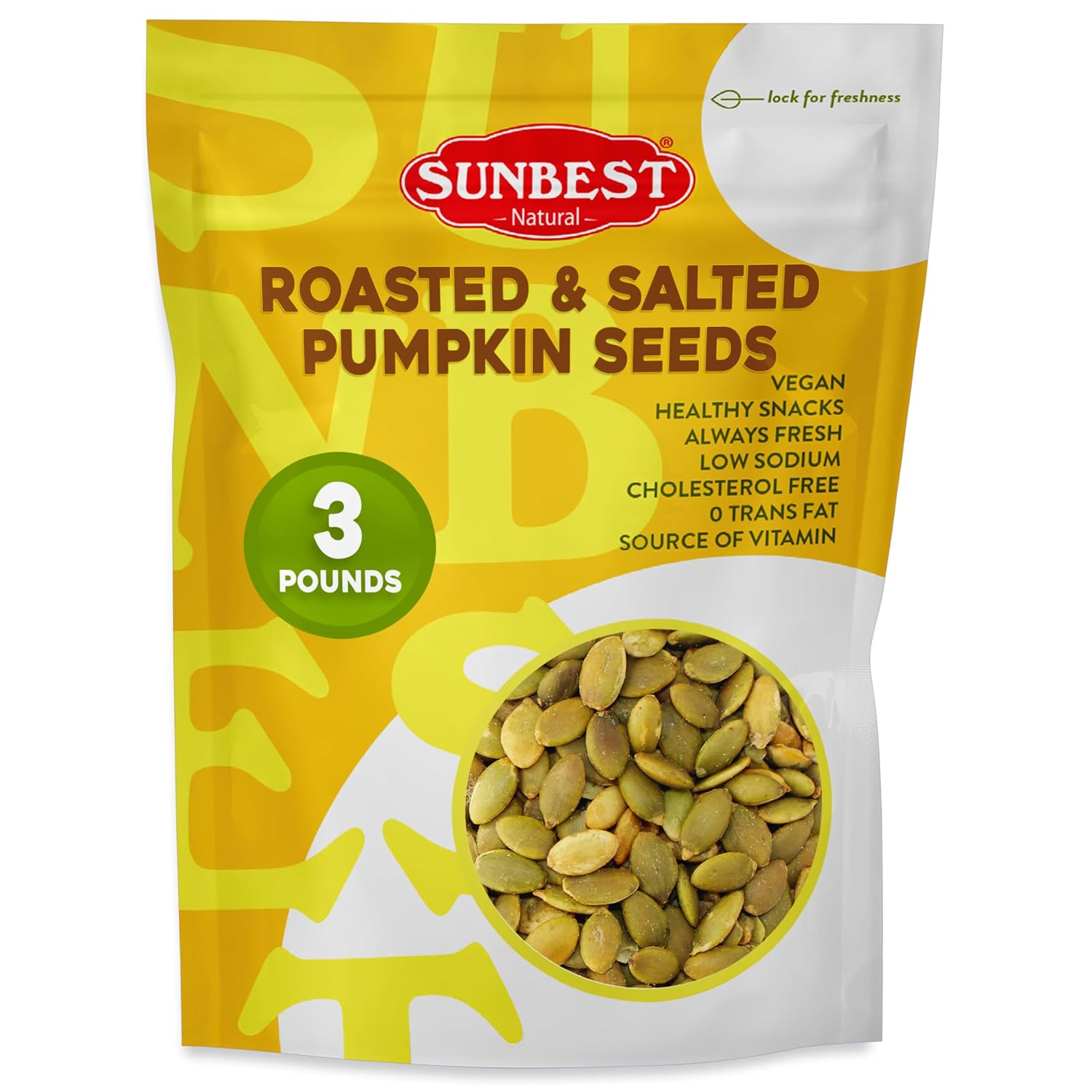 Sunbest Natural Raw Pumpkin Seeds, 2 lbs – Unsalted & Shelled – Whole Pepitas, Pumpkin Seeds to Eat – Great for Snacking, Baking & Topping – Rich in Essential Fatty Acids, Iron & Protein (32 oz)