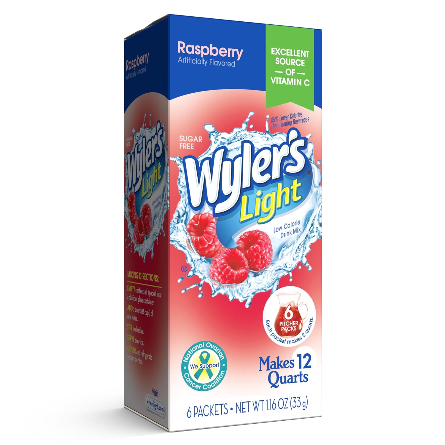 Wyler's Light Pitcher Packs Water Drink Mix, Fruit Punch, 6 Packets