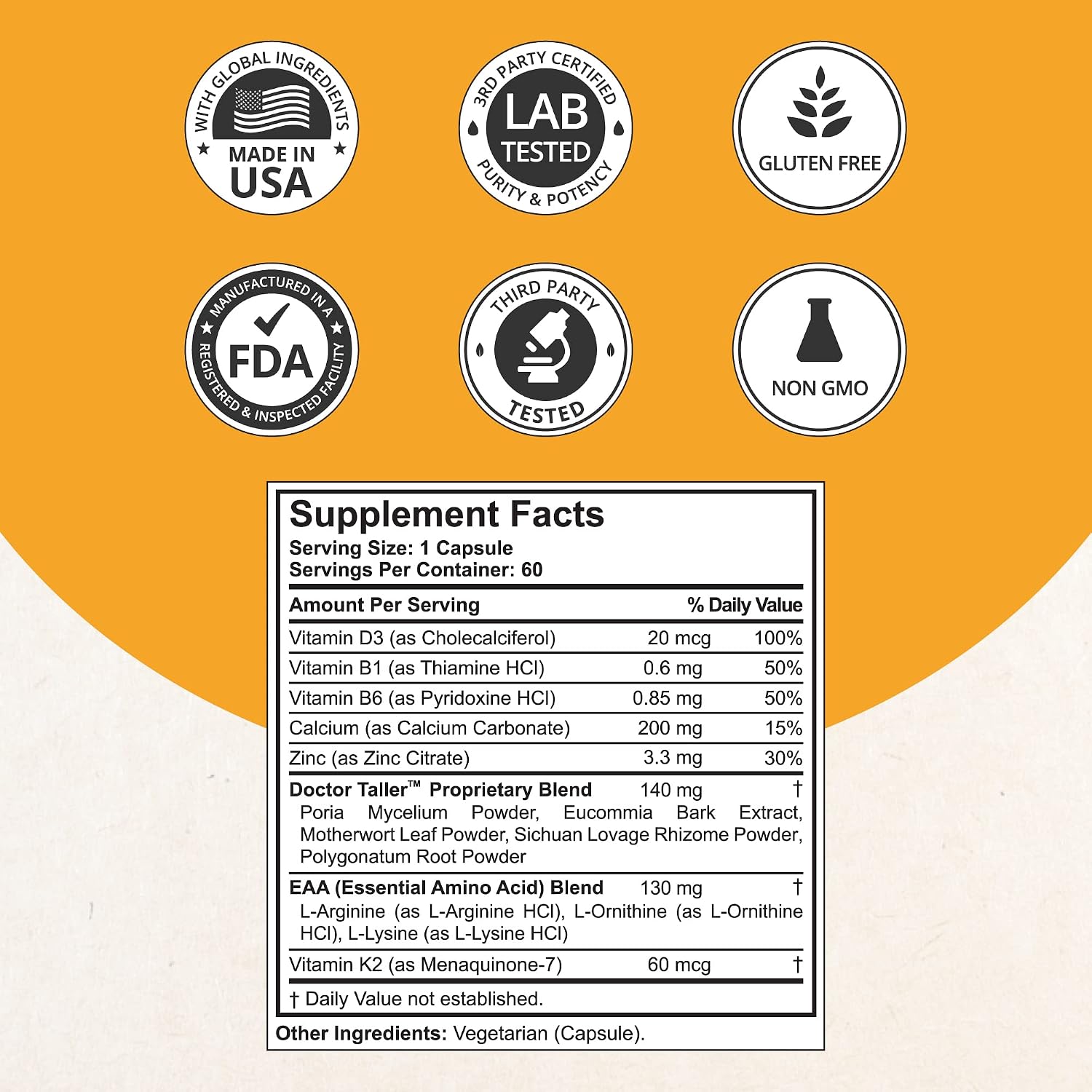 NuBest Doctor Taller - Bone Strength Supports, Enhance Immune System - Keto with Calcium, Vitamin D3, Vitamin K2