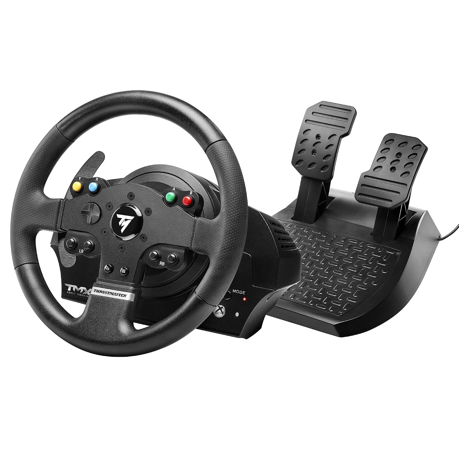 Thrustmaster TMX Force Feedback Racing Wheel & Pedals - XBOX & PC | 900-degree rotation, belt-pulley motor, 28 cm rim, 12-bit optical reading