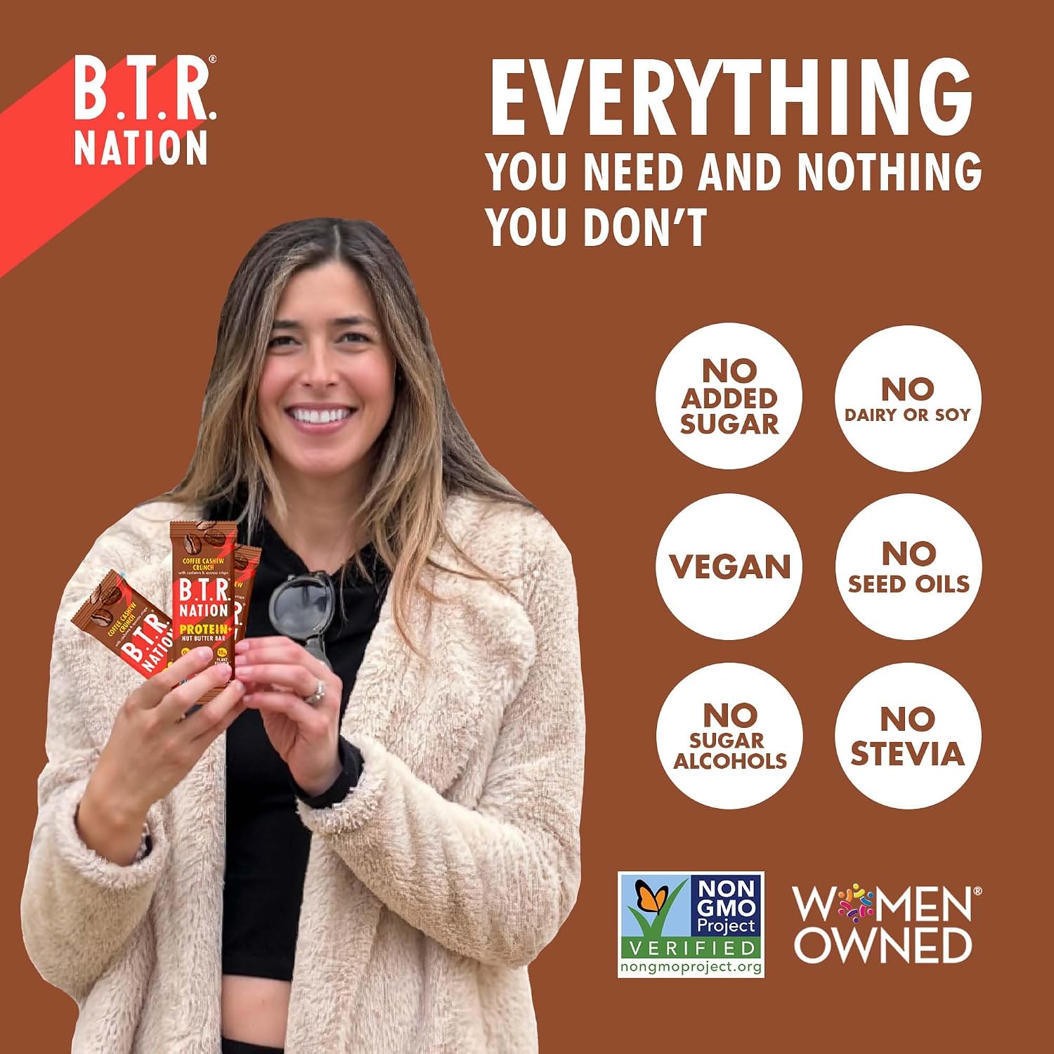 B.T.R Nation - Superfood Protein Bar Dark Chocolate - Vegan - 12 Bars