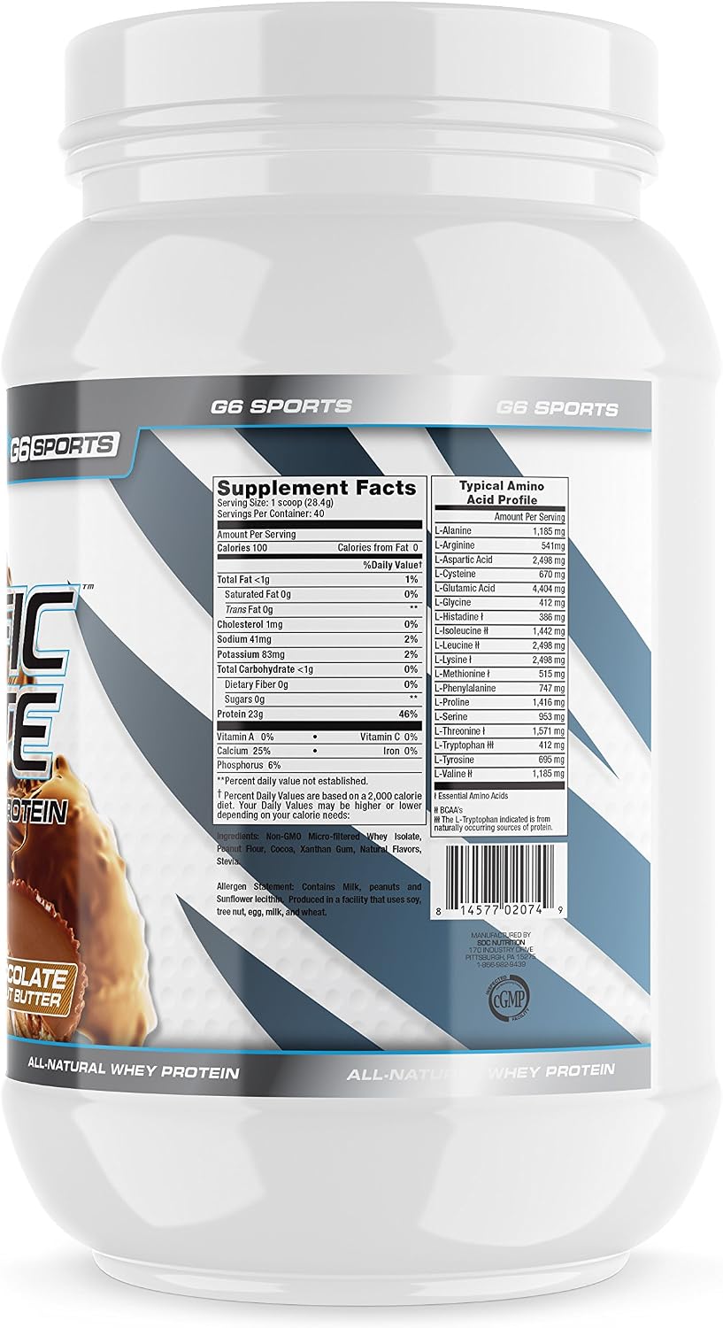 Nutrition Prolific Isolate All Natural Whey Protein Isolate (Gluten Free, Lactose Free, Stevia Sweetened, 25g Protein, 100 Calories) – 2.5lb Jar – Chocolate