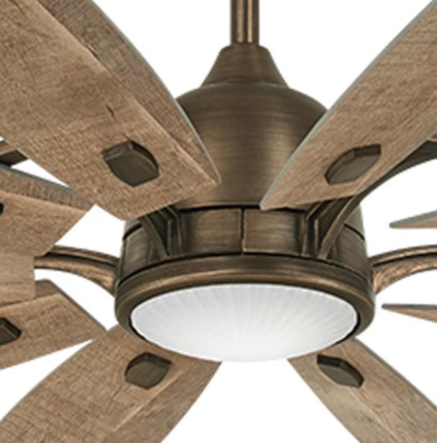 MINKA-AIRE F864L-HBZ Barn 65 Ceiling Fan with LED Light and DC Motor, Brown Heirloom Bronze Finish