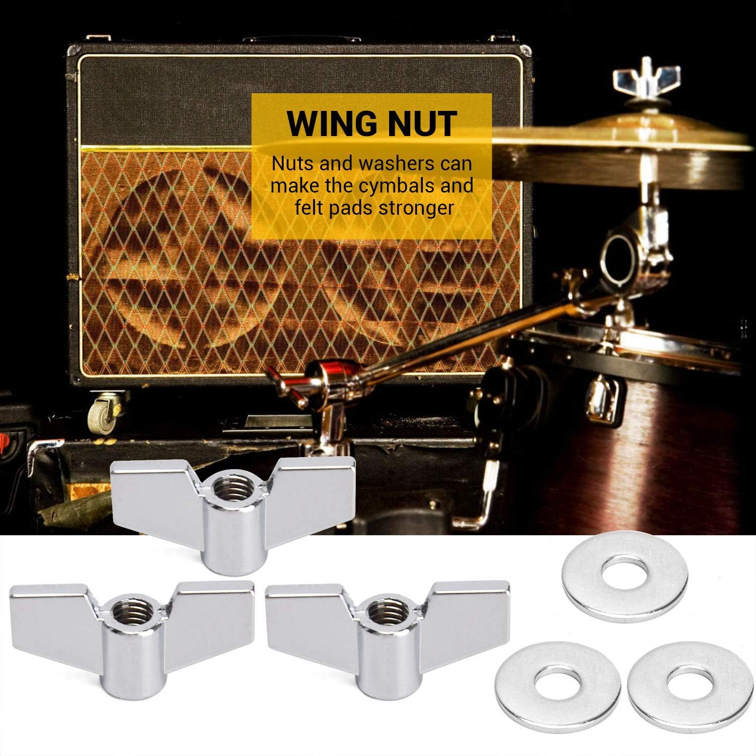 Facmogu 23PCS Cymbal Accessory Set, Drum Cymbal Replacement Accessories