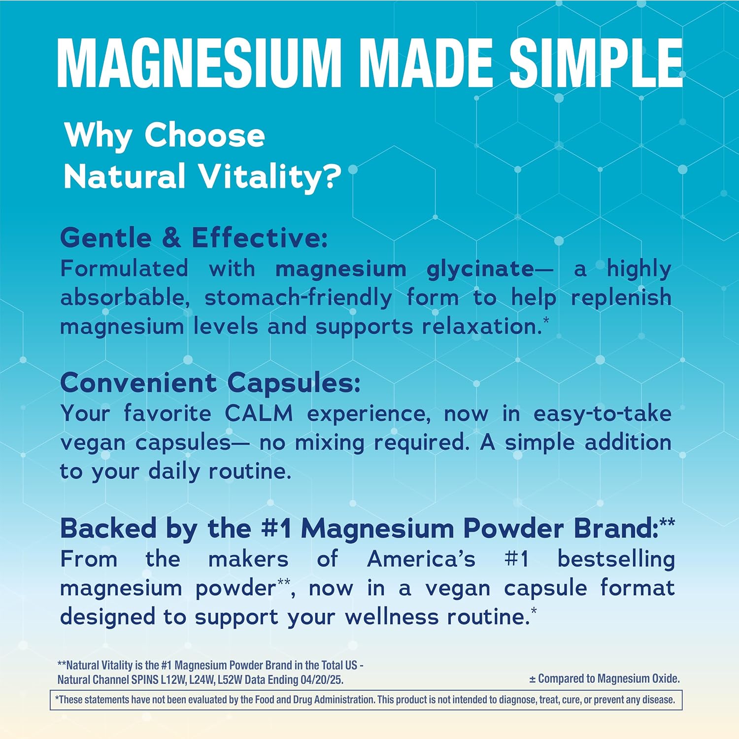 Natural Vitality Calm Magnesium Glycinate Capsules