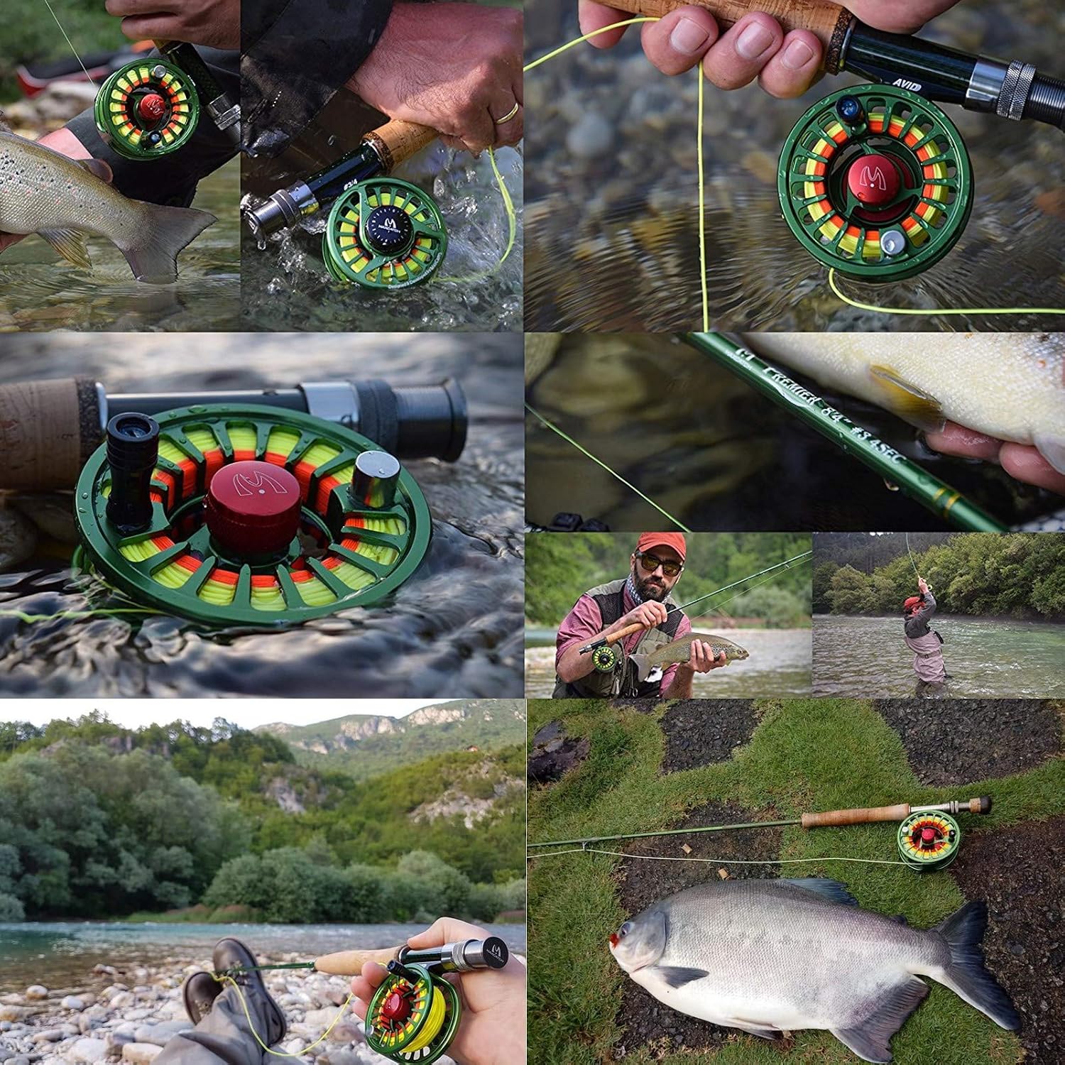 Maxcatch AVID Fly Fishing Reel with CNC-machined Aluminum Body - 1/3, 3/4, 5/6, 7/8, 9/10 Weights(Black, Green, Blue)