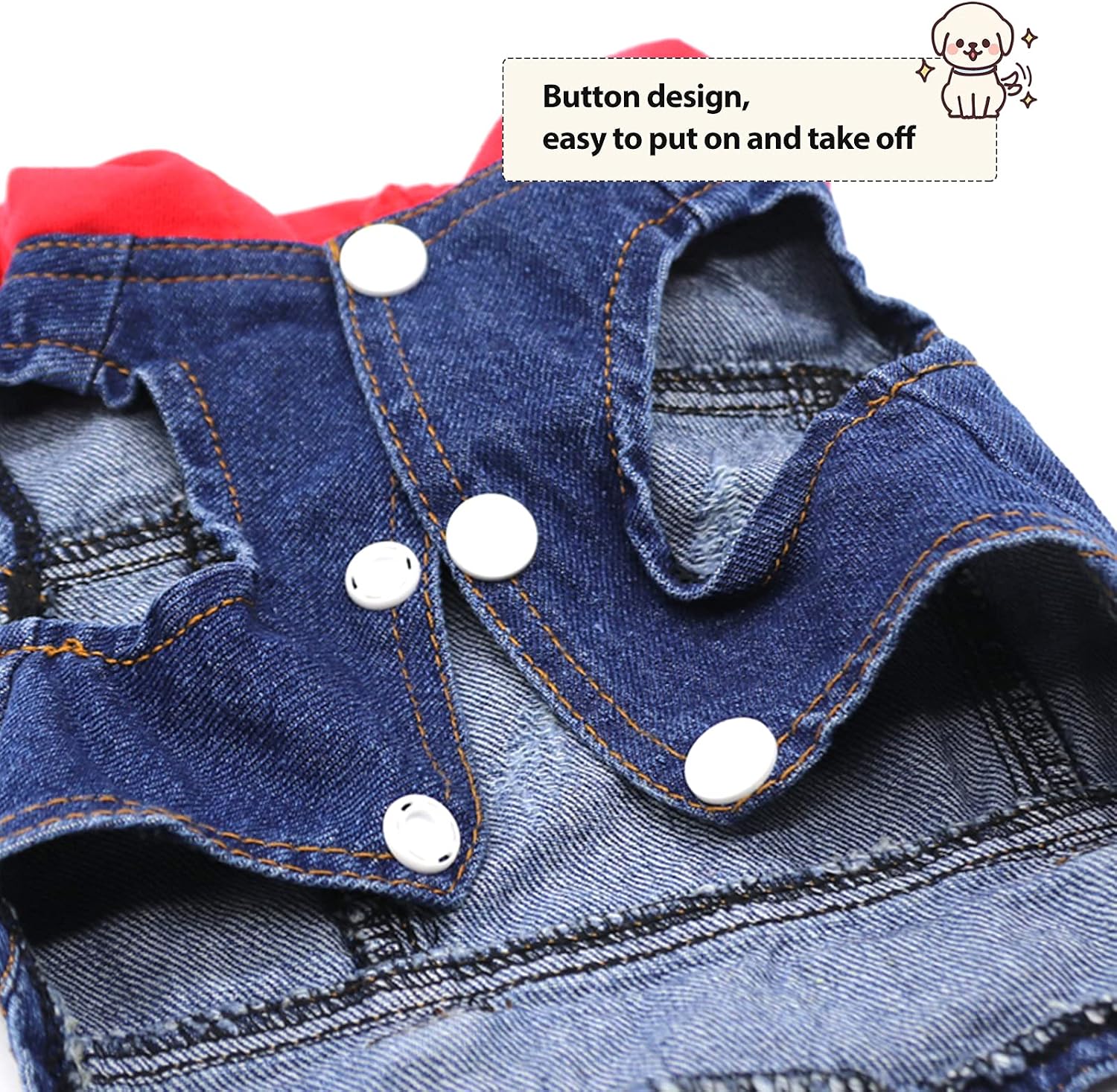 SILD Pet Dog Jeans Jacket Vest with Hooded Blue Dogs Hoodies Denim Cat Coat | Boy Girl Male Dogggie Puppy Cute Vintage Cool Classic Small Medium Machine Washable Apparel Clothes Outfit T-Shirts Costume