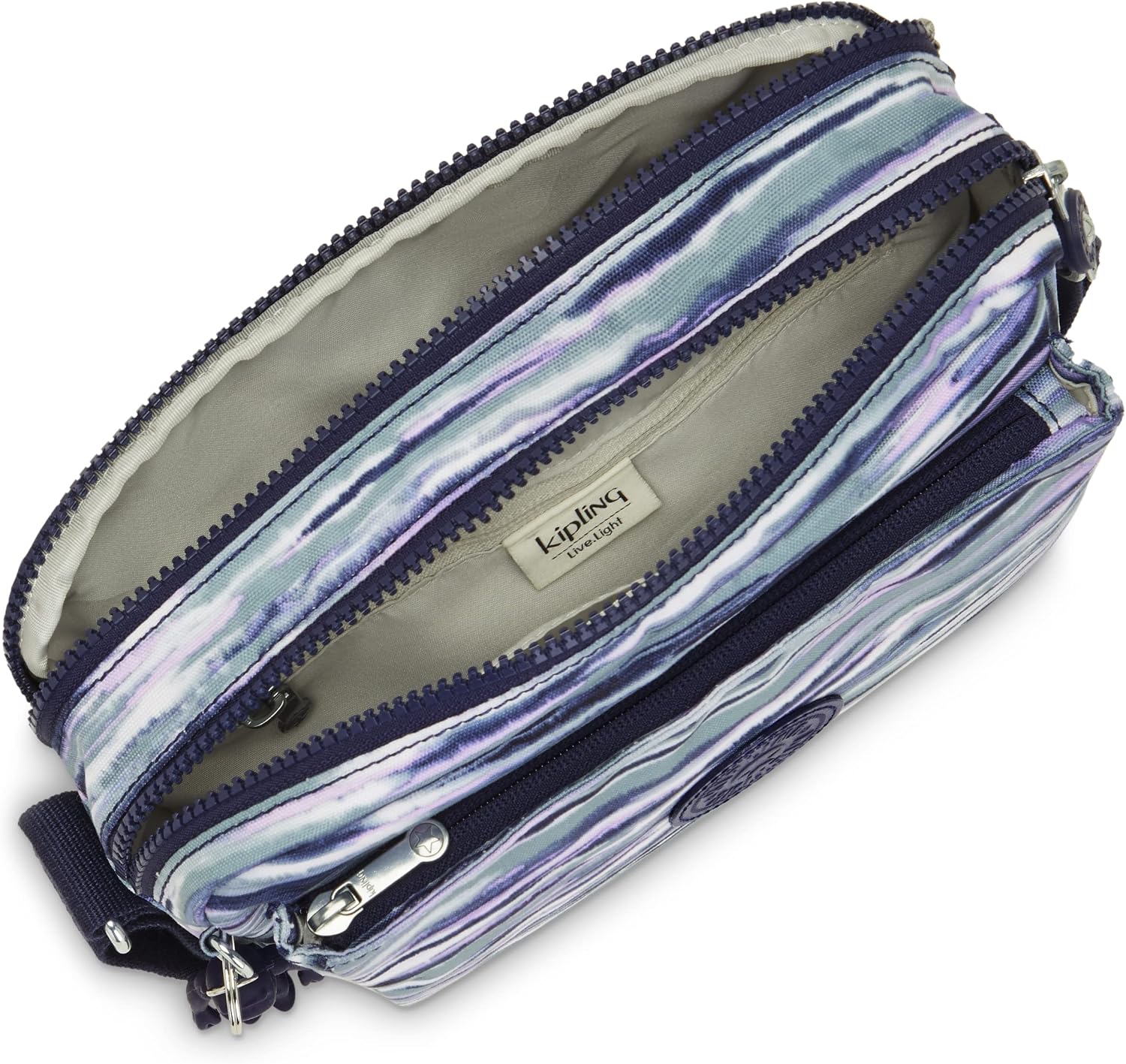 Kipling Women’s Abanu Medium Crossbody Bag, Lightweight, Adjustable Nylon Waist Pack with Multi-Compartment Zip Pockets