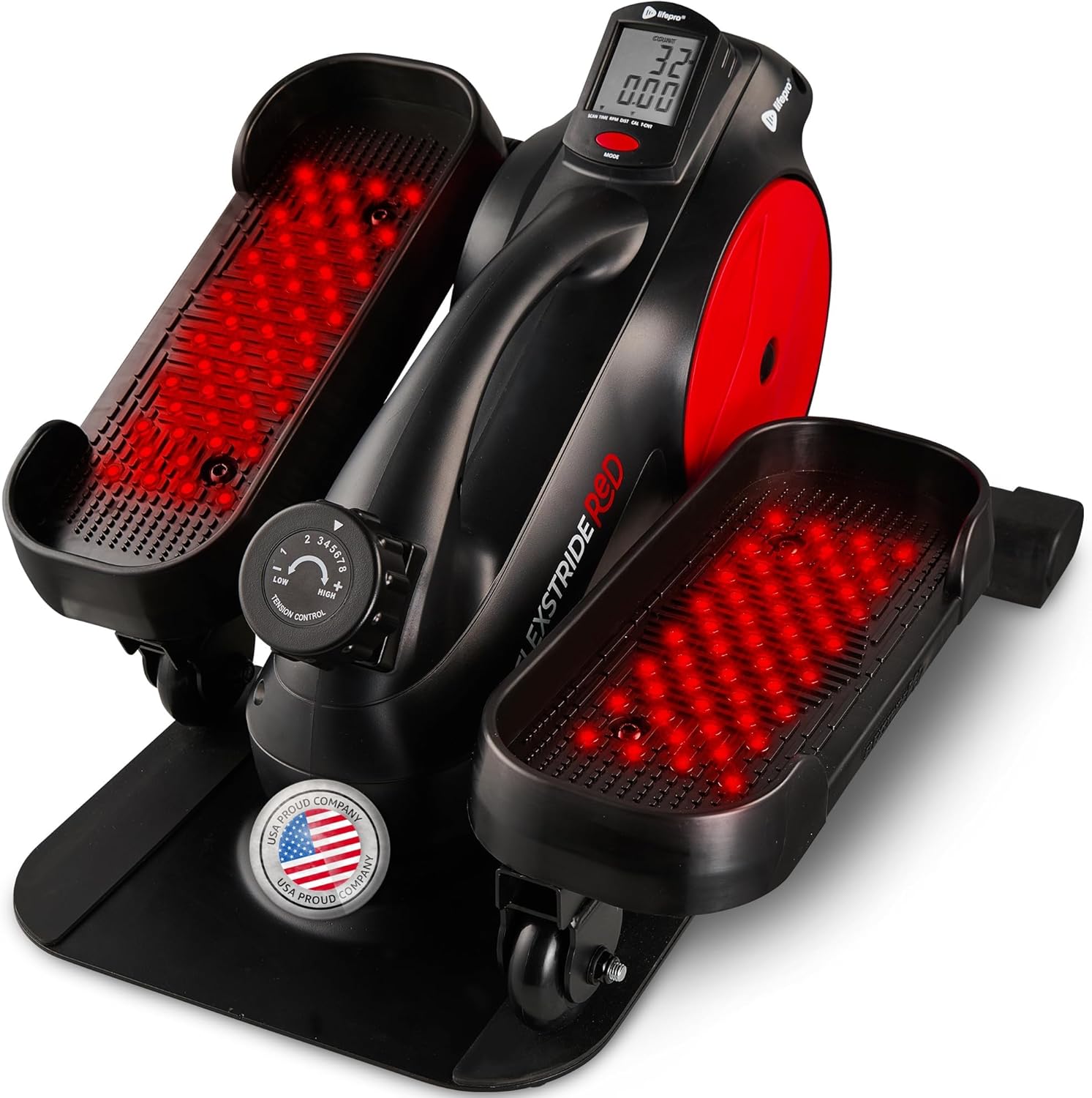 Lifepro Flexstride Under Desk Elliptical with Red Light Therapy Option