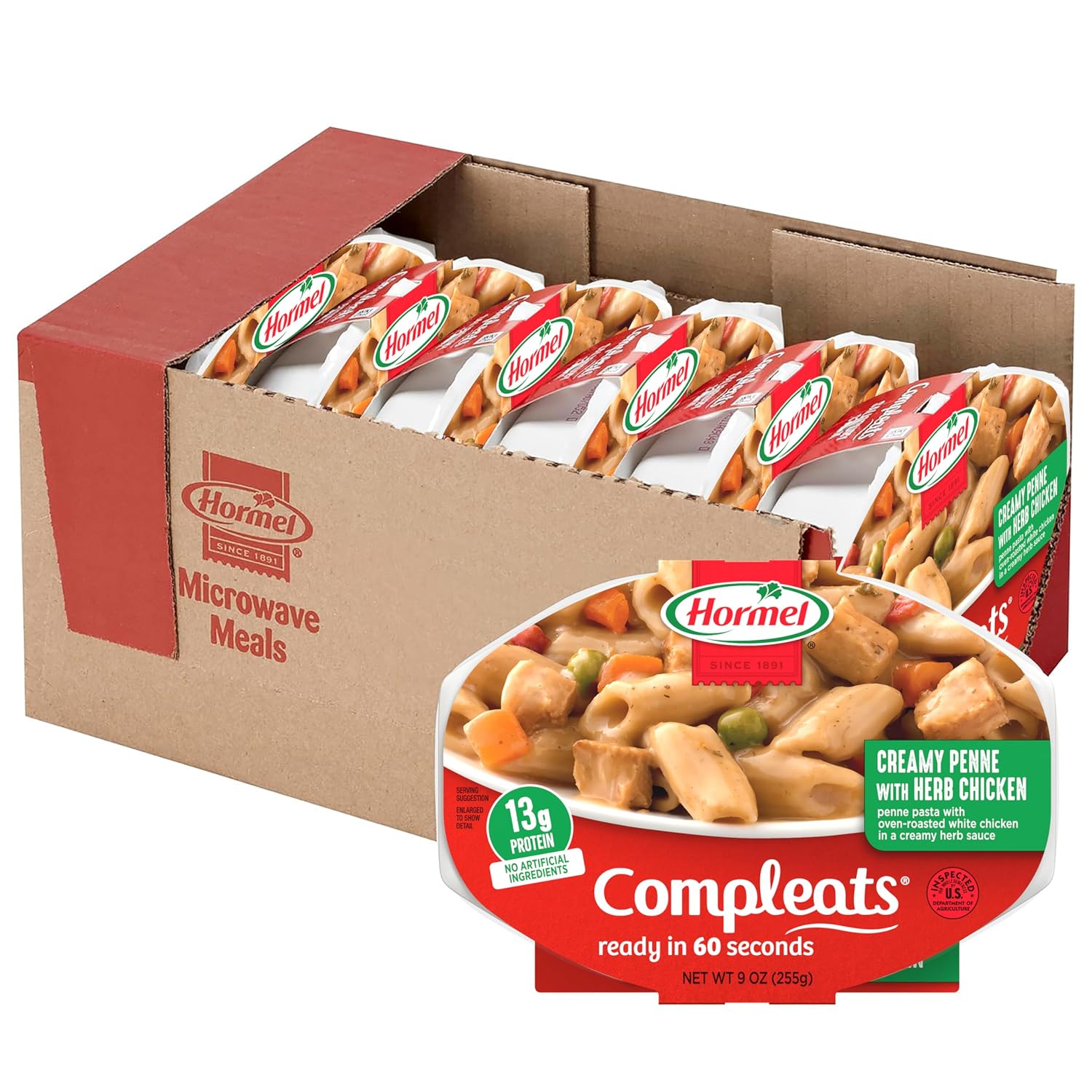 HORMEL COMPLEATS Chicken Alfredo Microwave Tray, 10 oz. (6 Pack)