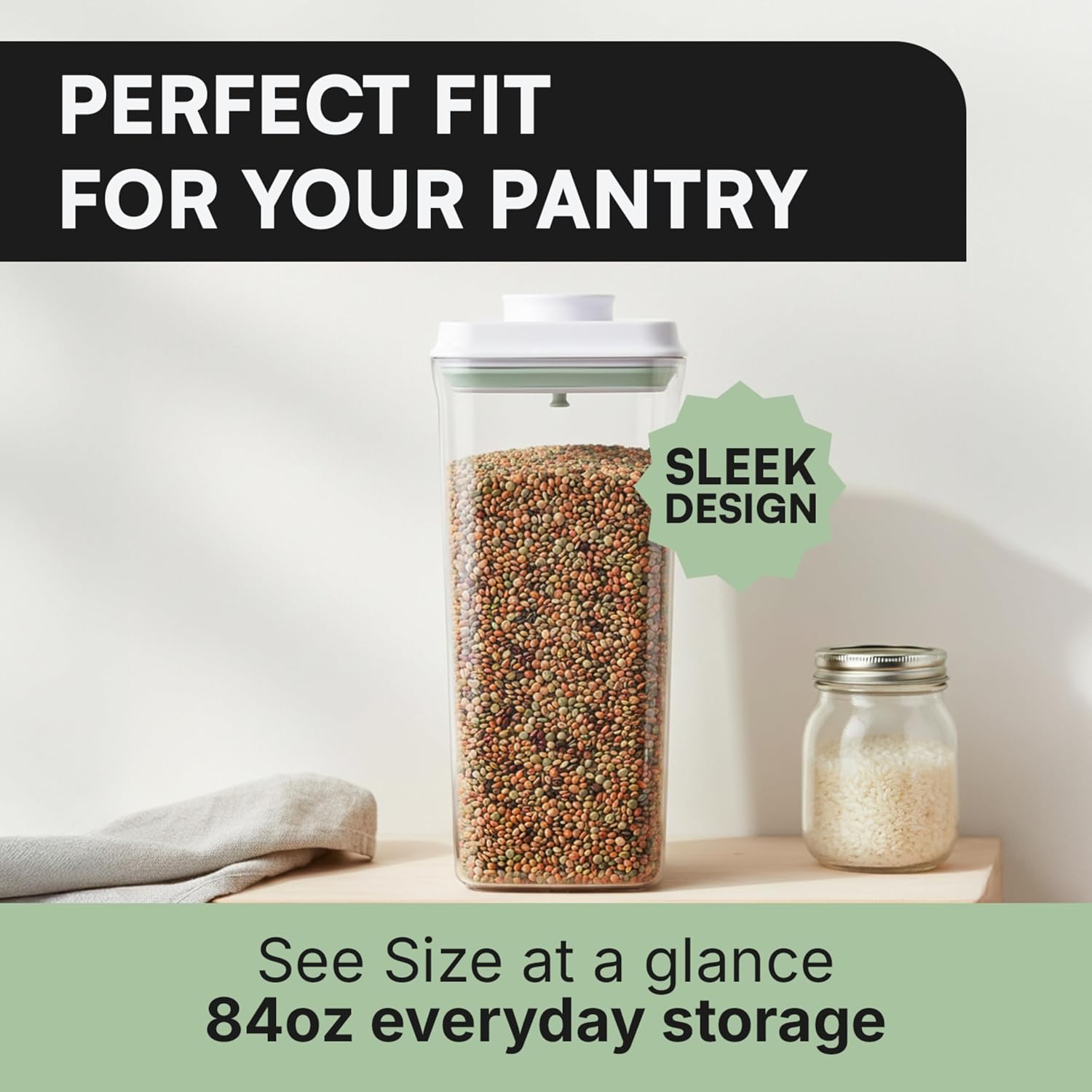 Bop Top Airtight Food Storage Containers | Pop-Top Lid | 16.5 Cups / 135 Oz