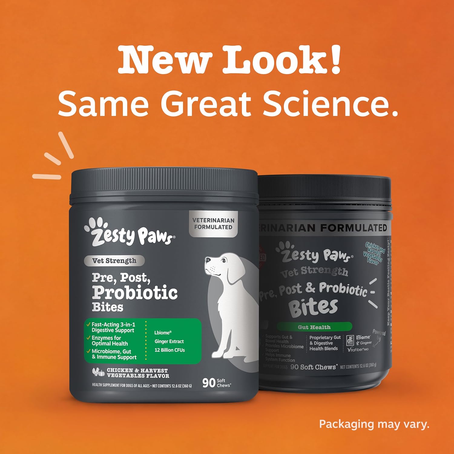 Zesty Paws Probiotics for Dogs - Digestive Enzymes for Gut Flora, Digestive Health, Diarrhea & Bowel Support - Clinically Studied DE111 - Dog Supplement Soft Chew for Pet Immune System - Pumpkin, 90ct