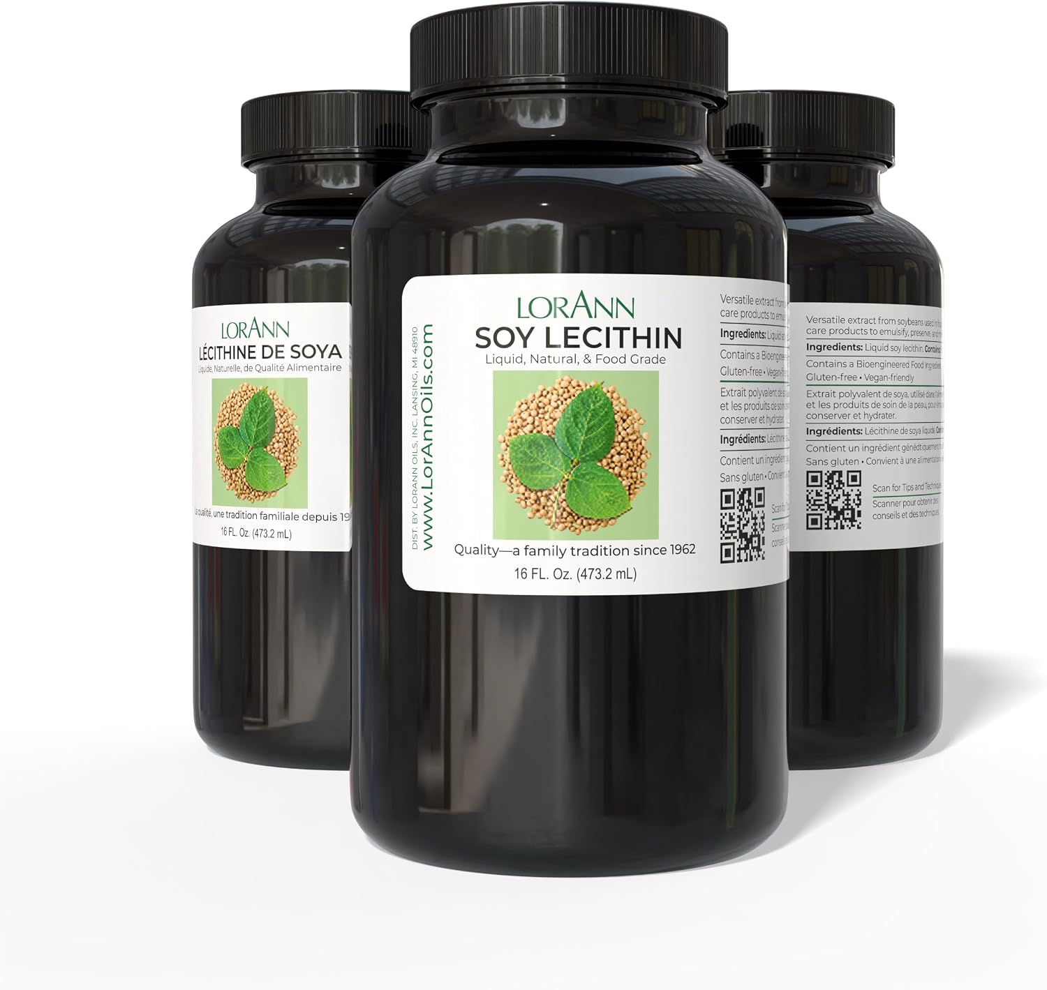 LorAnn Natural Liquid Soy Lecithin, 4 Ounce