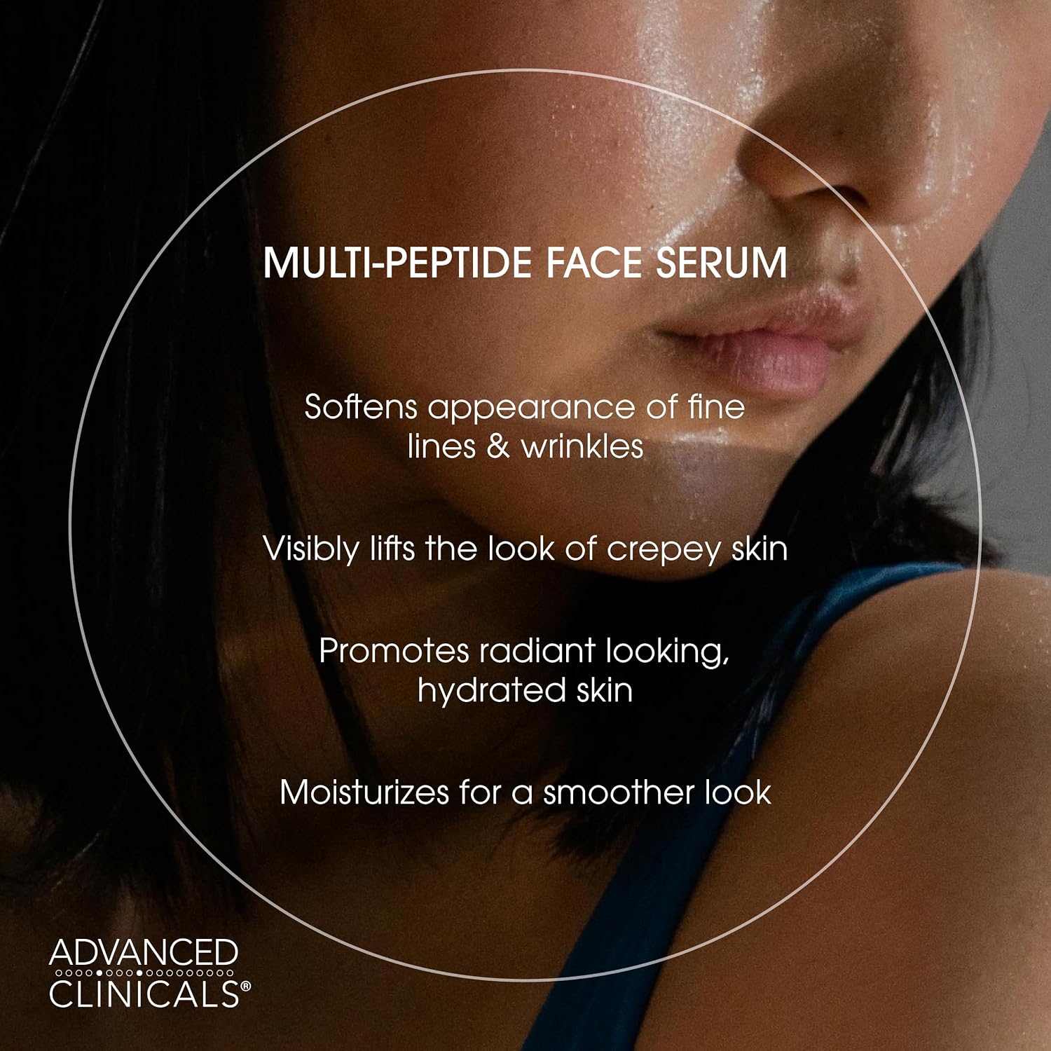 Advanced Clinicals Brightening Vitamin C Serum For Face With Glycolic Acid + Lactic Acid | Vitamin C Eye Serum Face Moisturizer For Improving Look Of Dark Spots & Uneven Complexion, 1.75 Fl Oz