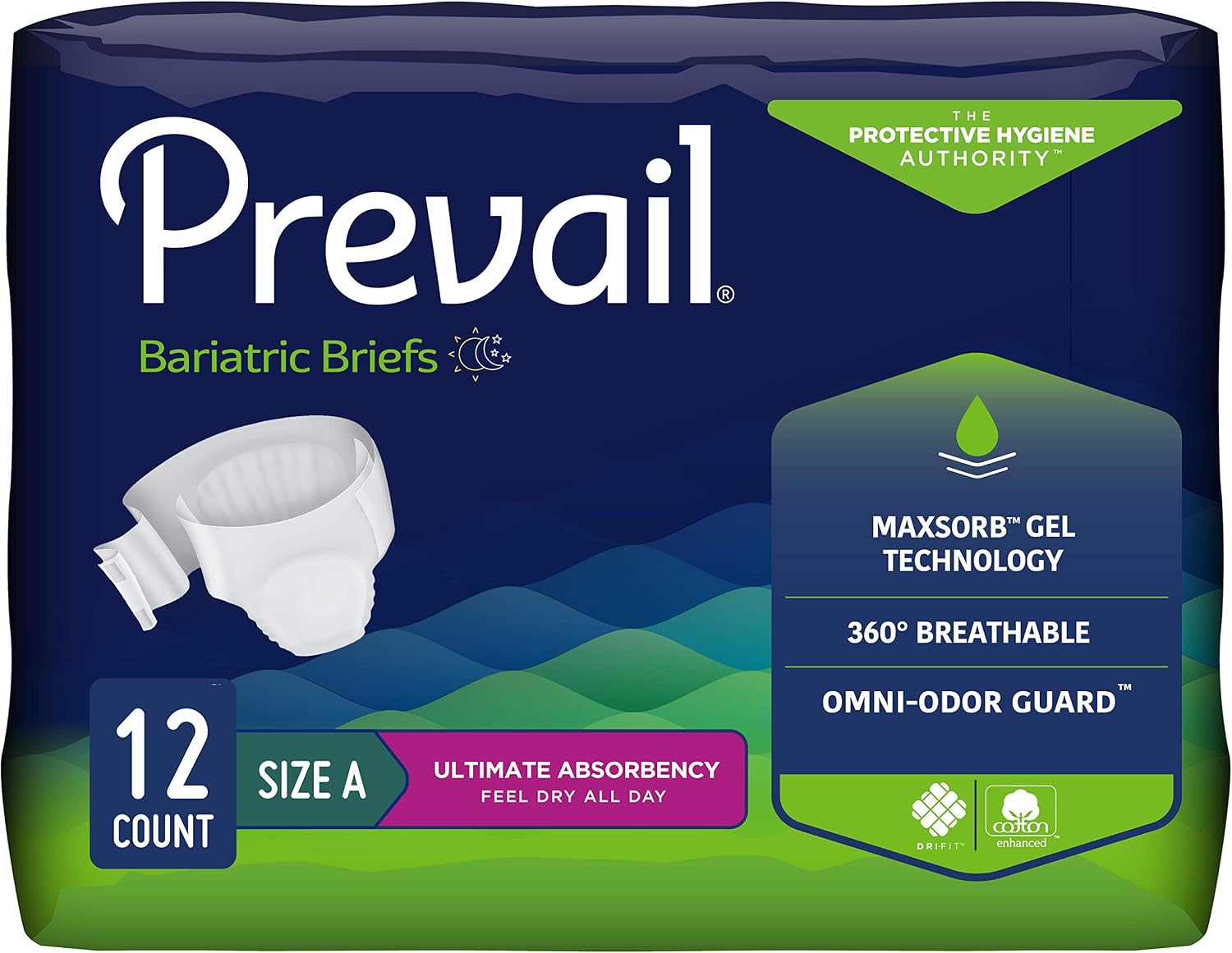 Prevail Incontinence_Protector, Size A (48 Count) | Disposable, Incontinence, Ultimate Absorbency, Size A