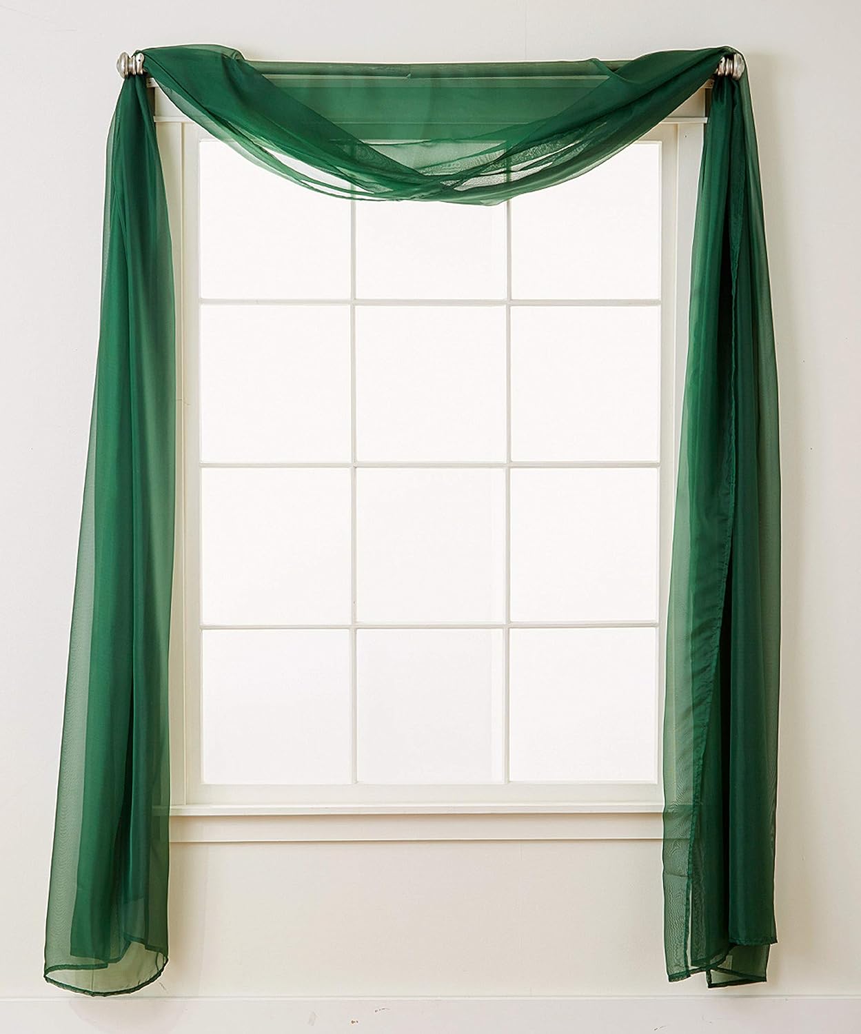 Elegant Comfort Luxury Sheer Curtains, Window Treatment Curtain Panels with Rod Pocket for Kitchen, Bedroom and Living Room (55 x 216-inches Long)