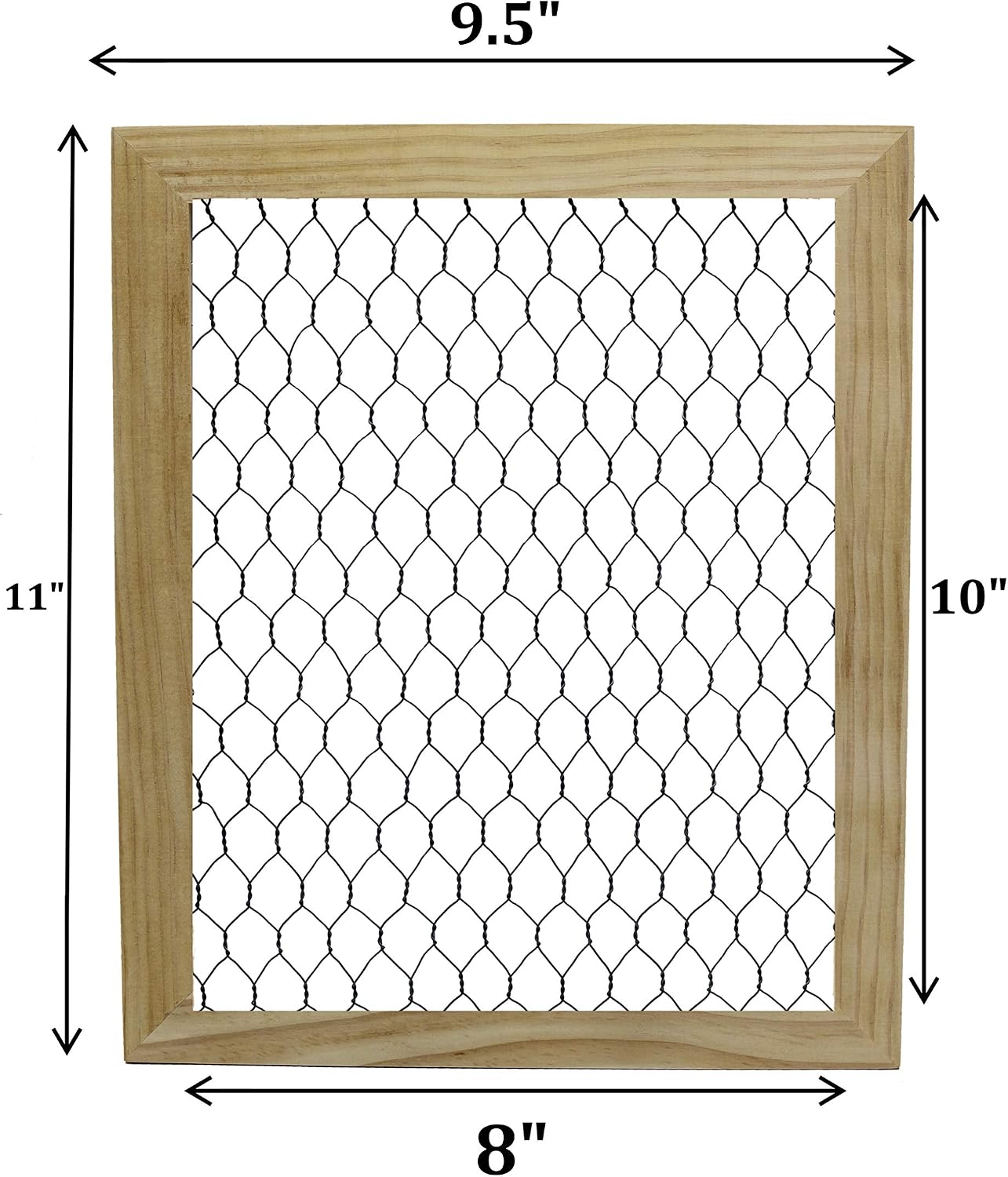 Creative Hobbies Unfinished Wood Chicken Wire Frame - Ready to Decorate, Add Photos, Collages