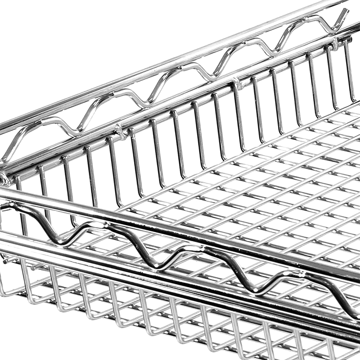 Seville Classics UltraDurable NSF Commercial Heavy Duty Metal Rolling Utility Cart, w/ Steel Shelves, Handle Bar for Restaurant, Garage, Warehouse, Kitchen, Office, Top Shelf (36"W x 18"D)