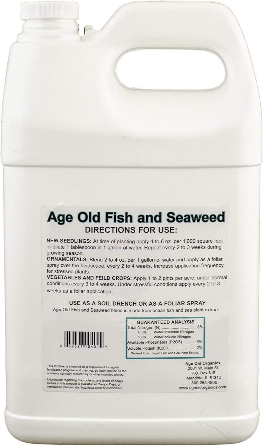 Fish and Seaweed Liquid Fertilizer, 1-Gallon