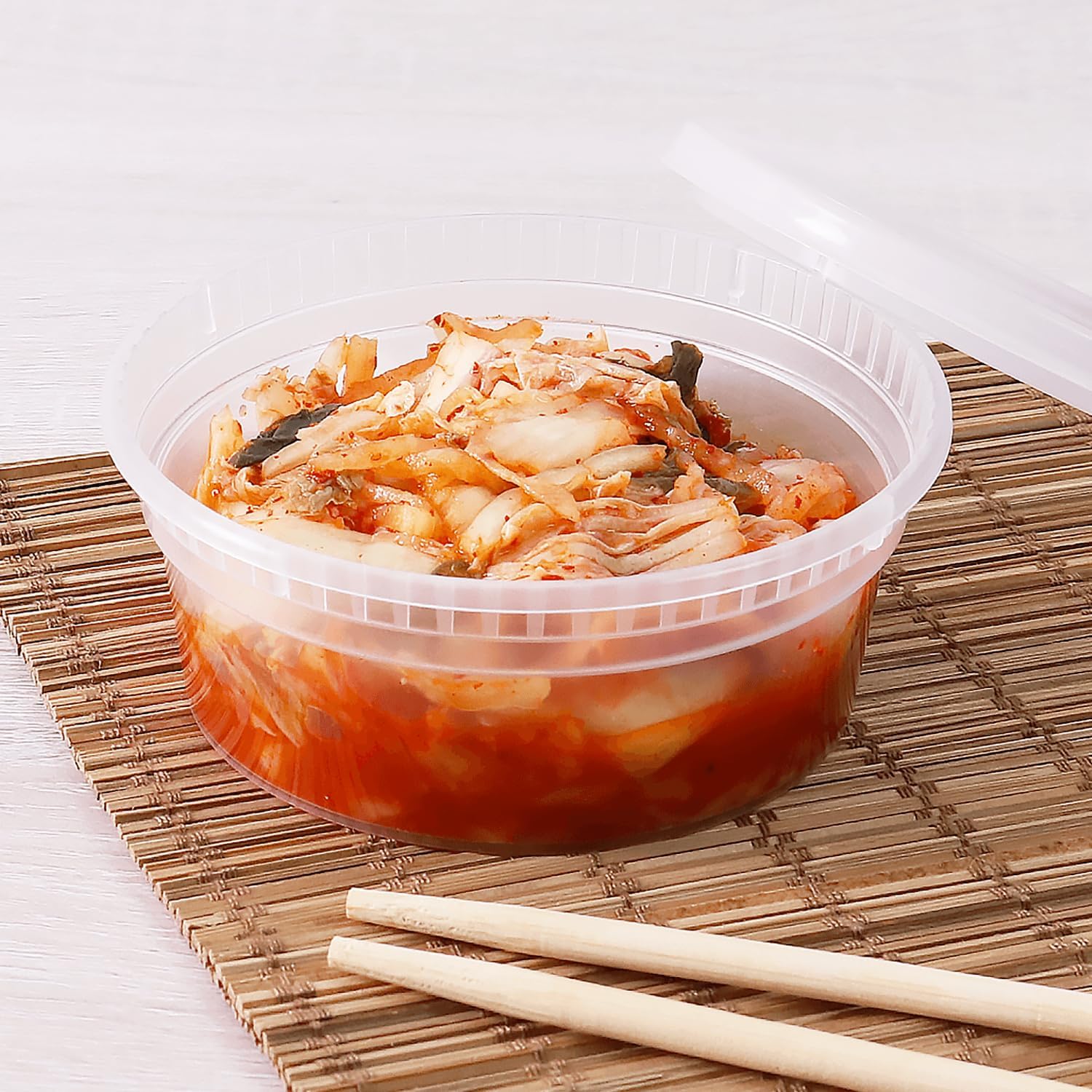 Karat [32oz - 240 ct] Clear PP Injection Molded Round Deli Containers with Lids (FP-IMDC32-PP)