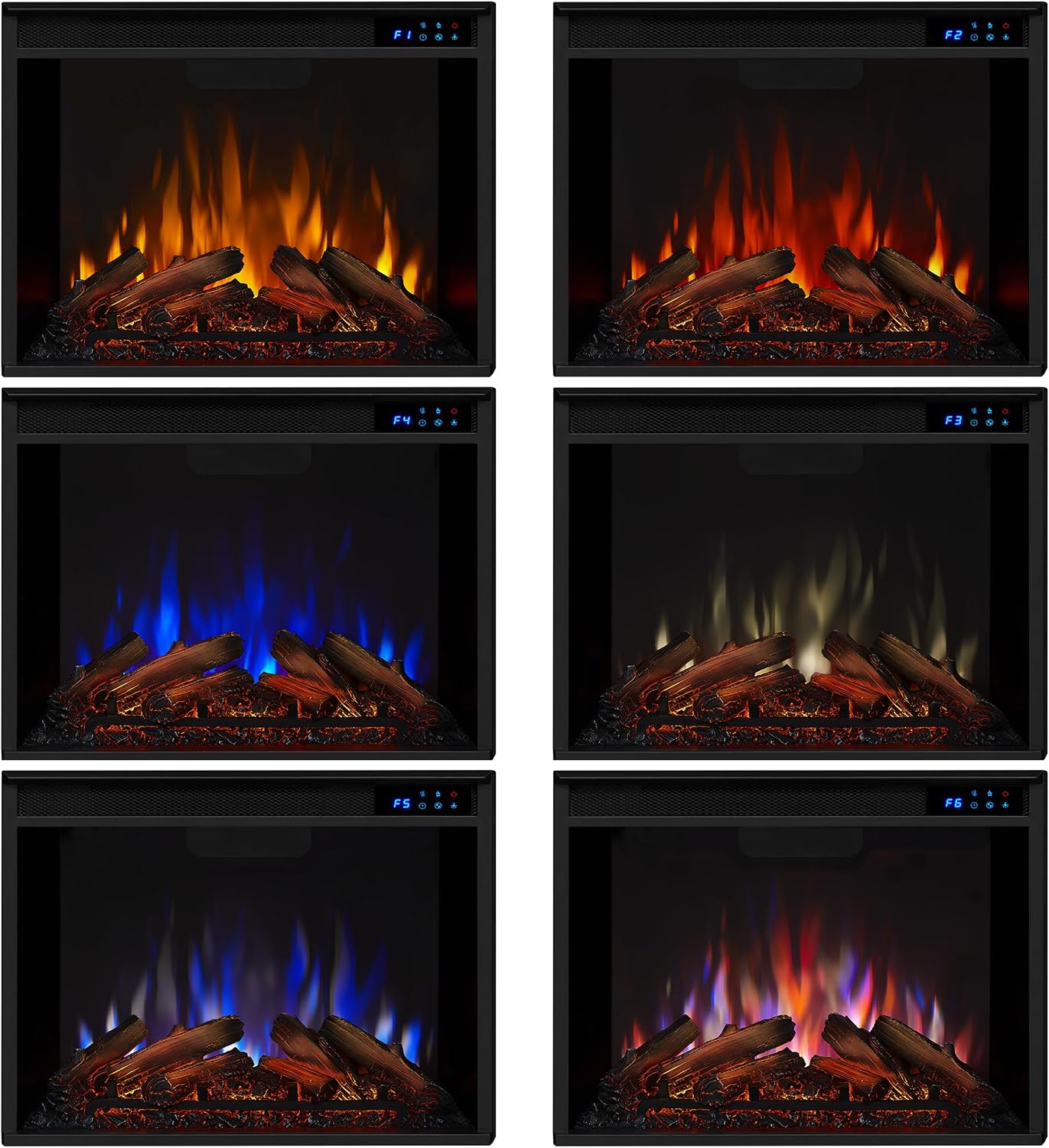 Real Flame Silverton 48” Electric Fireplace with Mantel for Living Room or Bedroom, Replaceable Fireplace Insert Heater