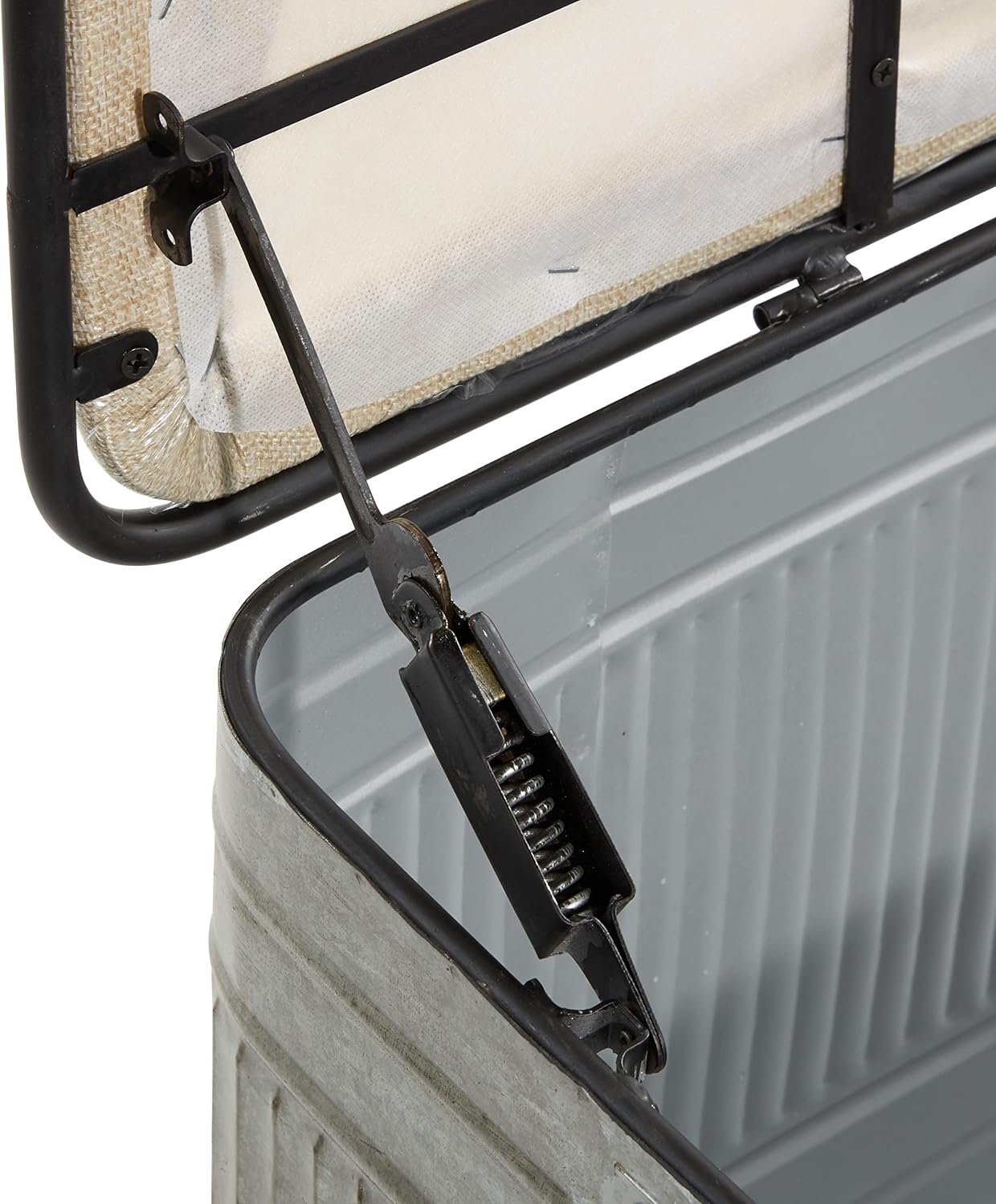 Deco 79 Metal Storage Bench, Entryway Bench, 50" x 16" x 18", Gray | Room decor, galvanized entryway bench with storage