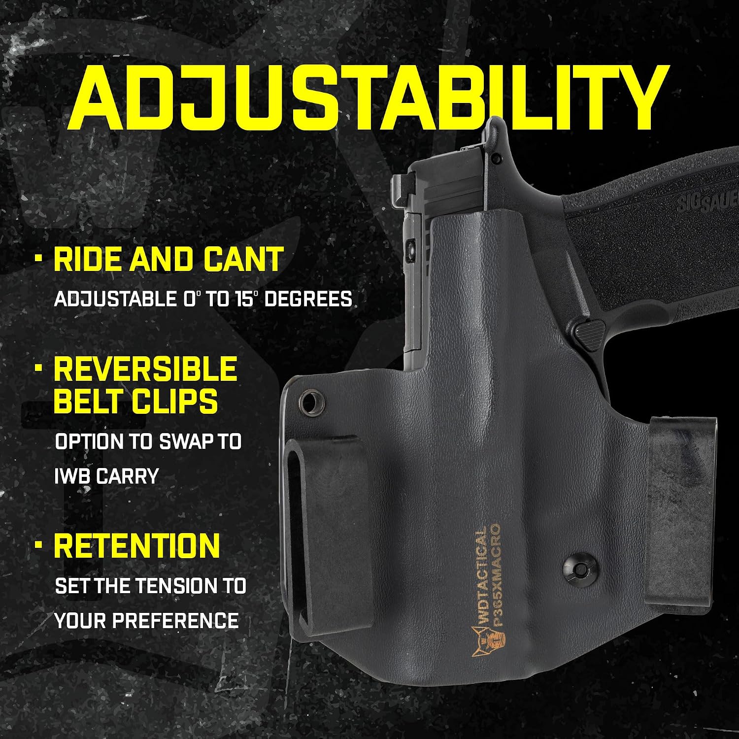 Kydex Holster – OWB and IWB Carry with Reversible Clips, Adjustable Cant and Retention – OVER 200+ MODELS AVAILABLE, Glock, Sig Sauer, CZ, FN, Smith & Wesson, Springfield, TTI & MORE