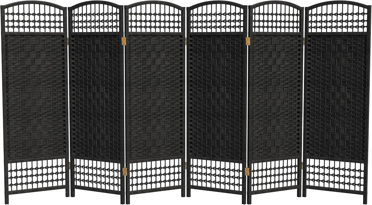 4 ft. Short Fiber Weave Folding Screen - Natural - 4 Panels