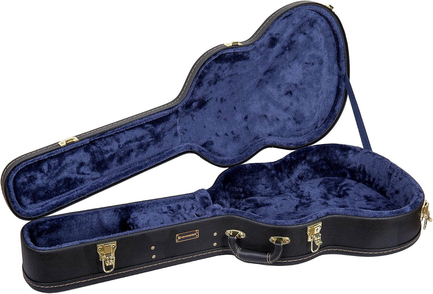 Crossrock Hardshell Arch Top wood case fits SG Electric Guitars-Black(CRW600SGBK)