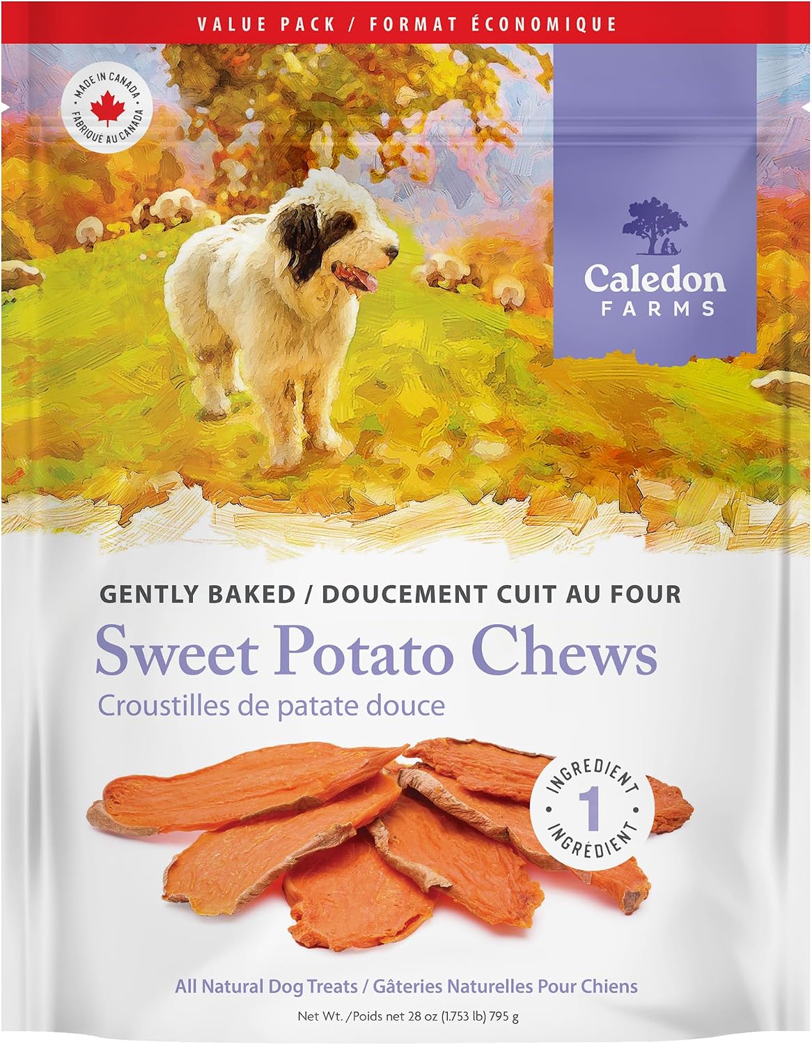 Caledon Farms Sweet Potato Chews for Dogs 9.3 OZ