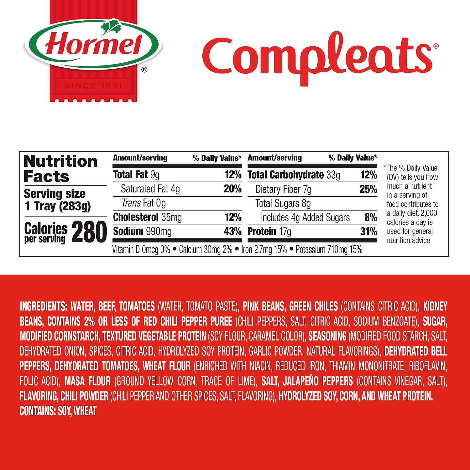 HORMEL COMPLEATS Chicken Alfredo Microwave Tray, 10 oz. (6 Pack)