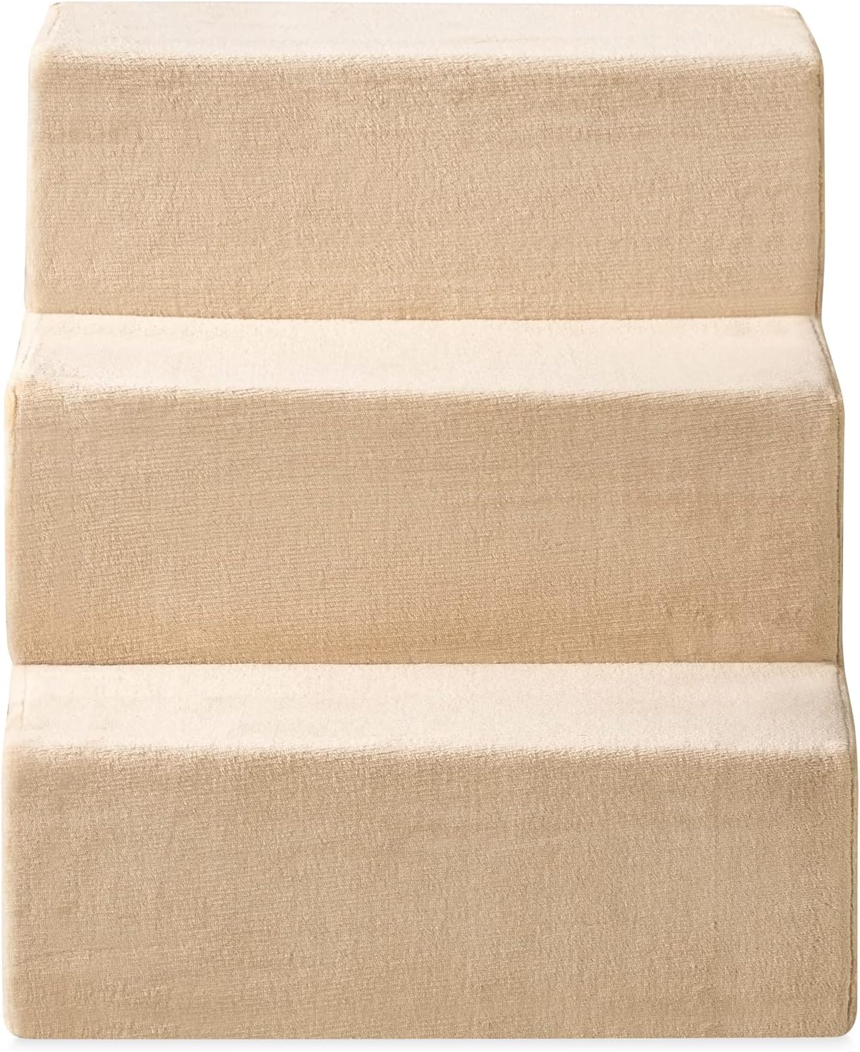 ZINUS Foam 13 Inch 2-Step Step Pet Stairs / Pet Ramp for Cats and Dogs, Extra Small, Beige
