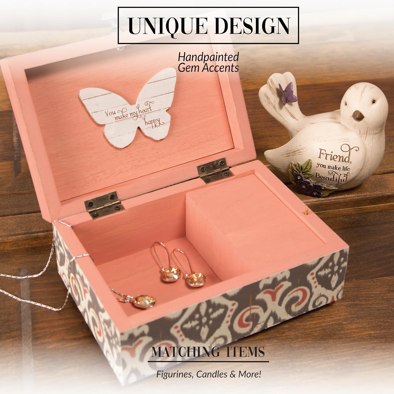 Pavilion Gift Company - Simple Spirits 41104 Decorative Bird Friend Make Life Beautiful Bird Figurine 3.5"