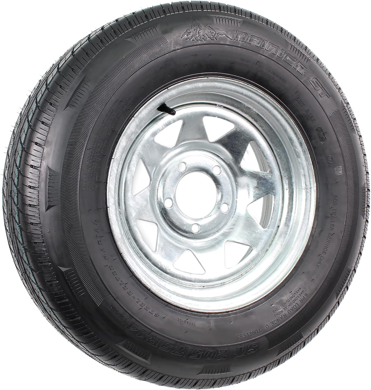 eCustomrim 2-Pack Radial Trailer Tire Rim Assembly ST205/75R14 Galvanized