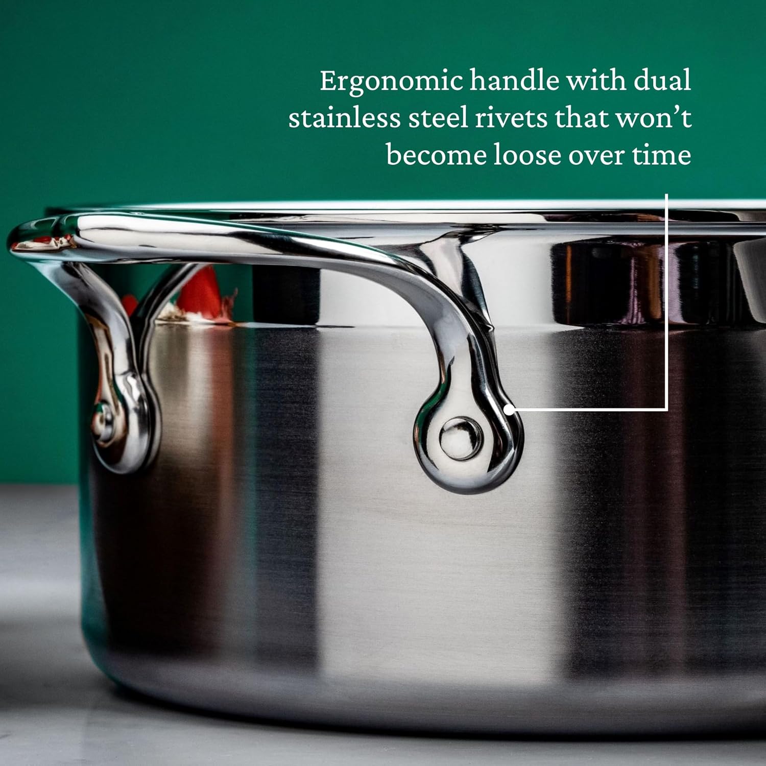Hestan ProBond Forged - Professional Clad Stainless Steel Sauce Pan with Helper Handle, 4 Quart, Induction Compatible