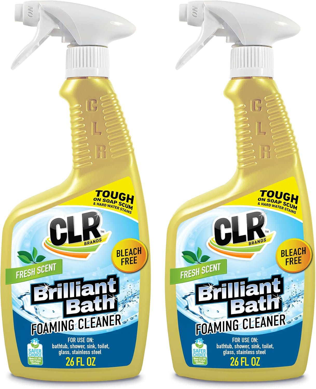CLR Brilliant Foaming Action Bathroom Cleaner Spray 26 oz. Bottle 2 Pack