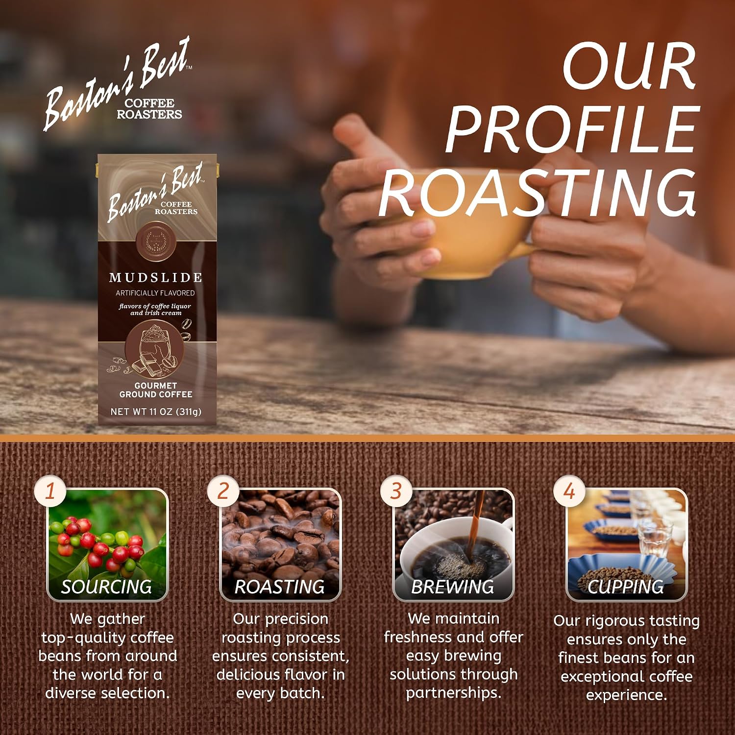 Boston’s Best Coffee - Fall-Inspired Pumpkin Spice Medium Roast Gourmet Delicious Flavored Coffee, Premium Ground - 11 oz. / 311 g Bag
