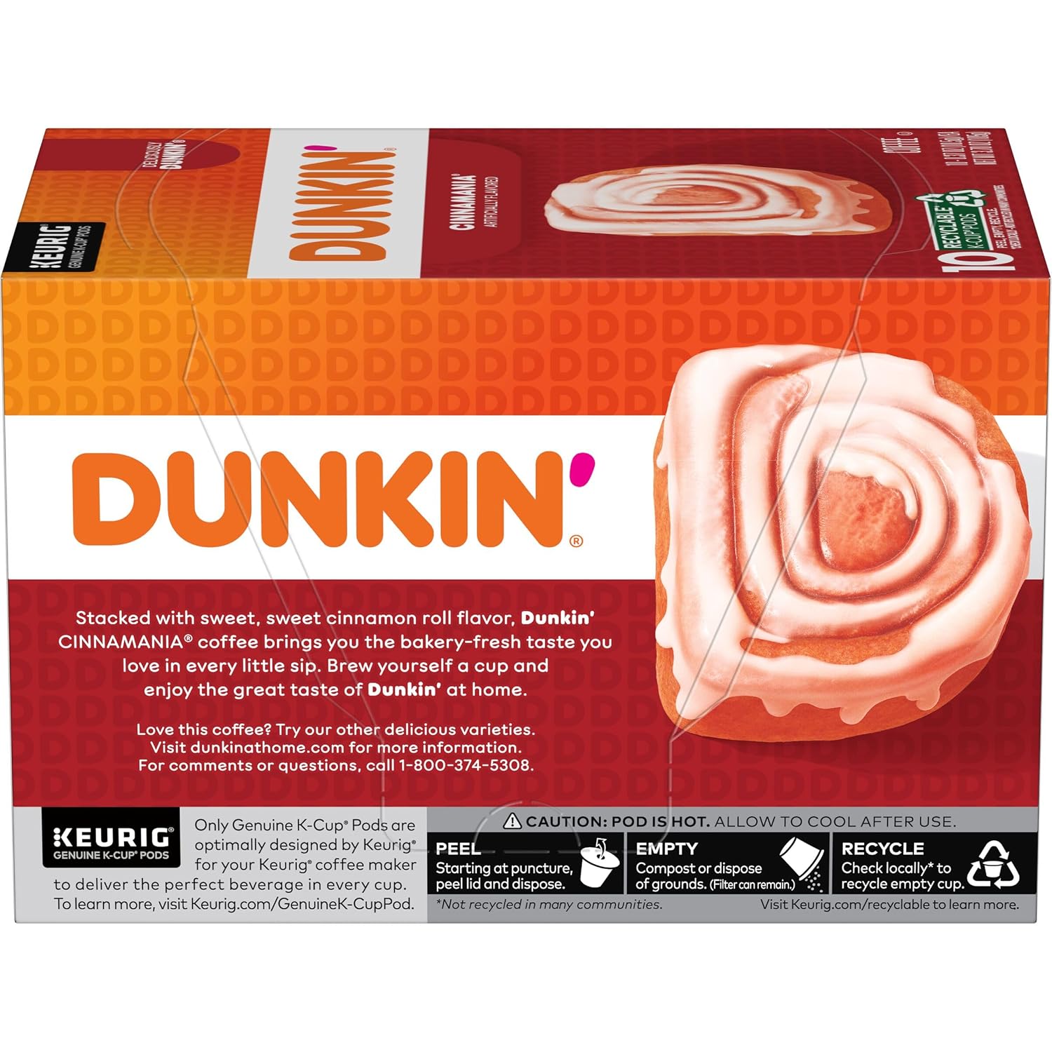 Dunkin’ French Vanilla Artificially Flavored Coffee, 60 Keurig K-Cup Pods | 6 boxes of 10 single serve coffee pods each, Smooth & rich flavor, Made with arabica coffee, Shelf stable, SNAP EBT eligible
