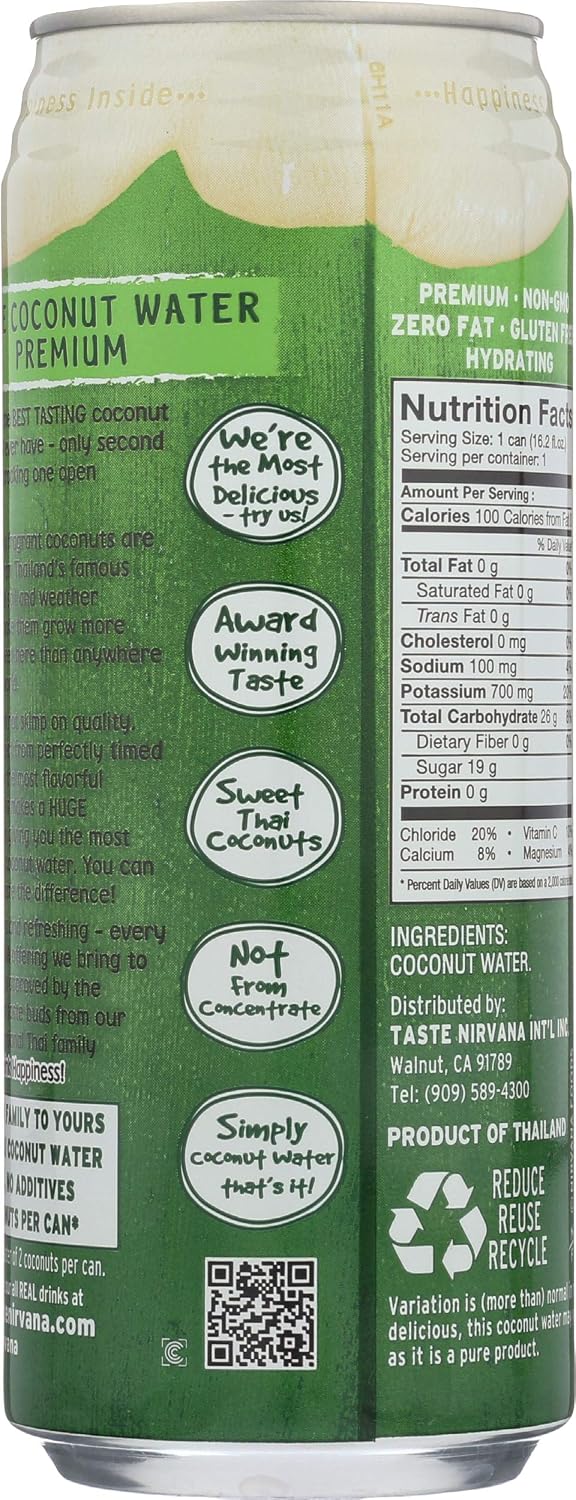 Taste Nirvana Real Coconut Water - 16.2 fl oz