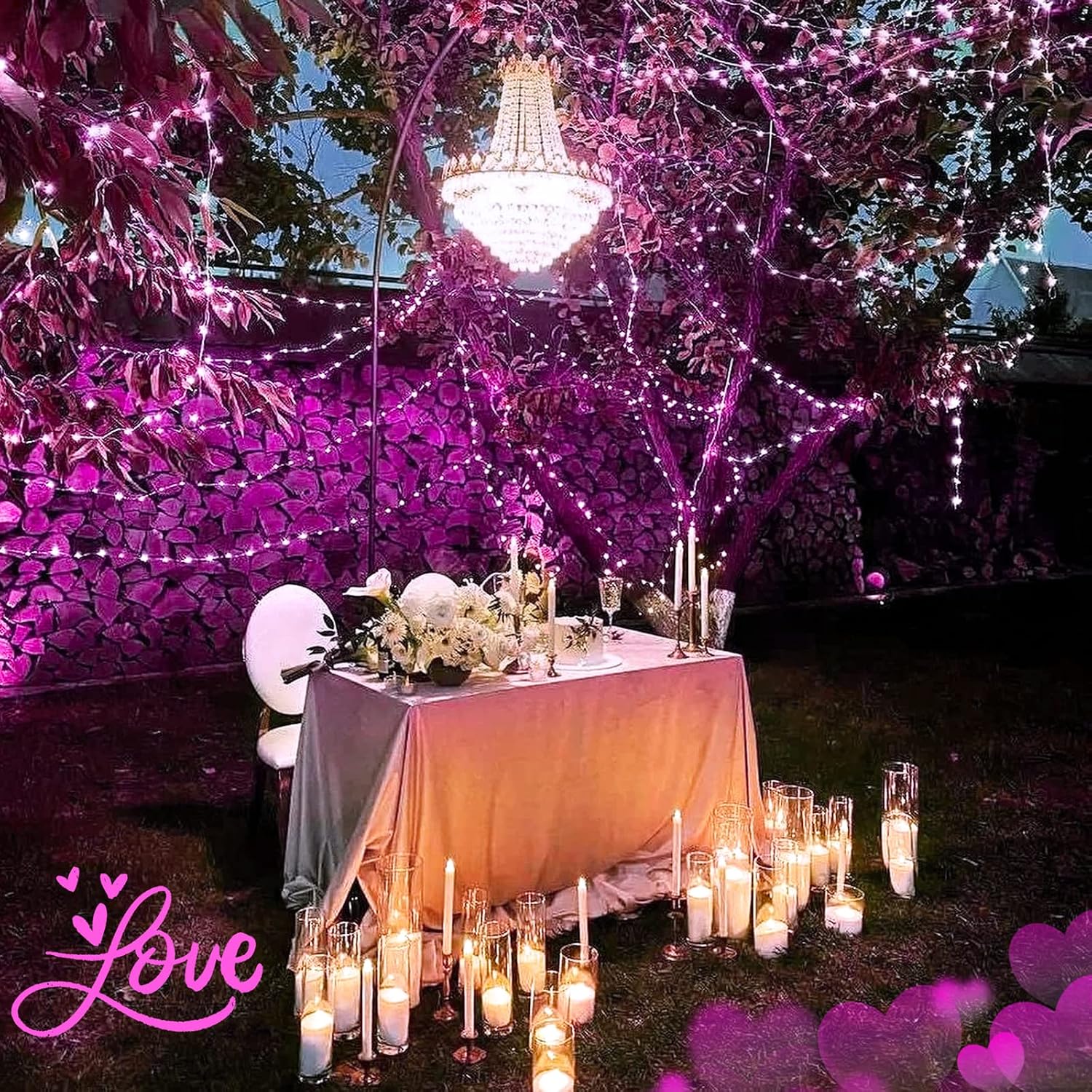 JMEXSUSS 2 Pack Solar String Lights Outdoor Total 66FT 200LED Fairy Lights | Outdoor Waterproof, 8 Modes Solar Christmas Lights for Outside Garden Tree Patio Yard Wedding Christmas Decorations, White