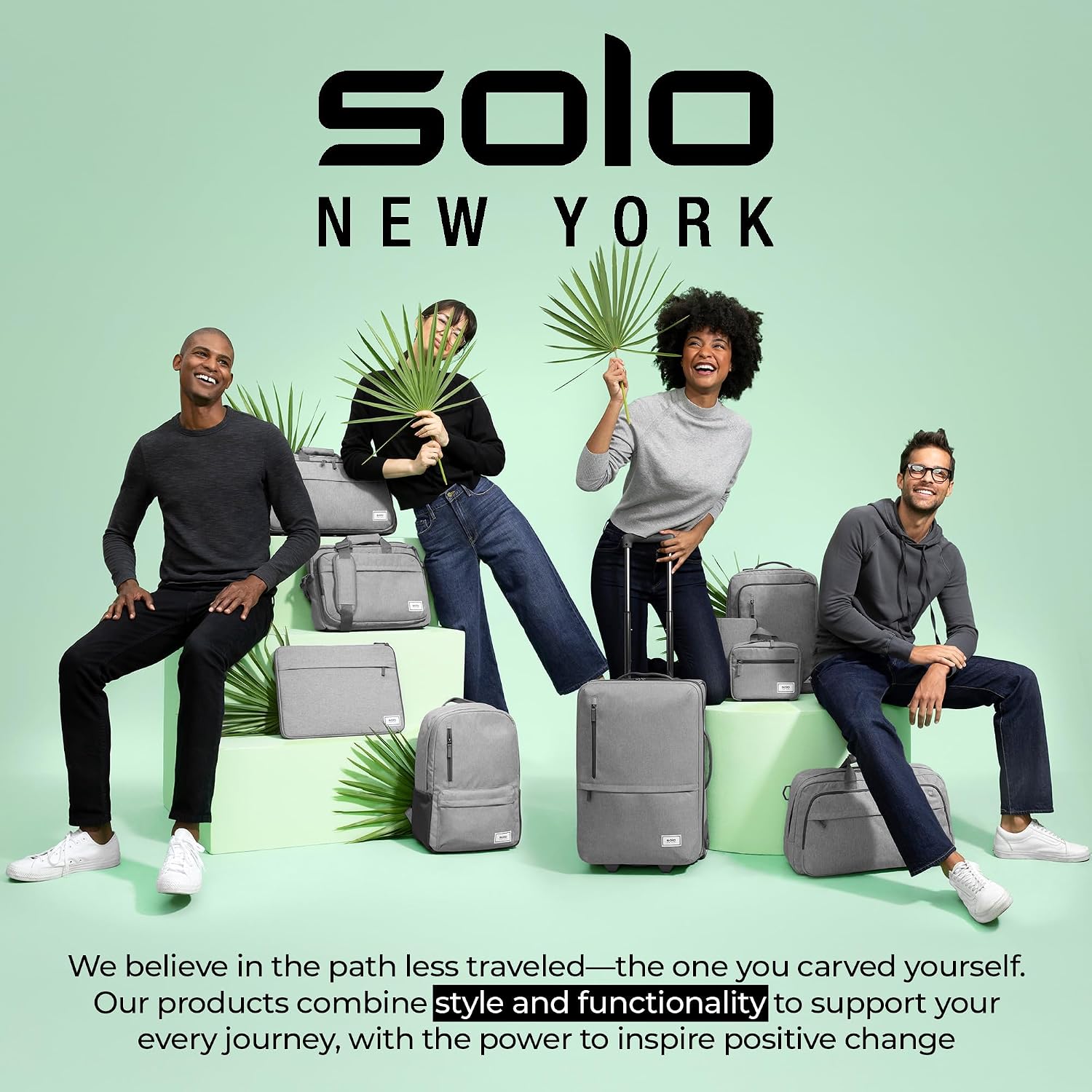 Solo New York Leather Rolling Case with Wheels - Roller Laptop Bag, Wheeled Briefcase for Women & Men, Carry On Size for Travel