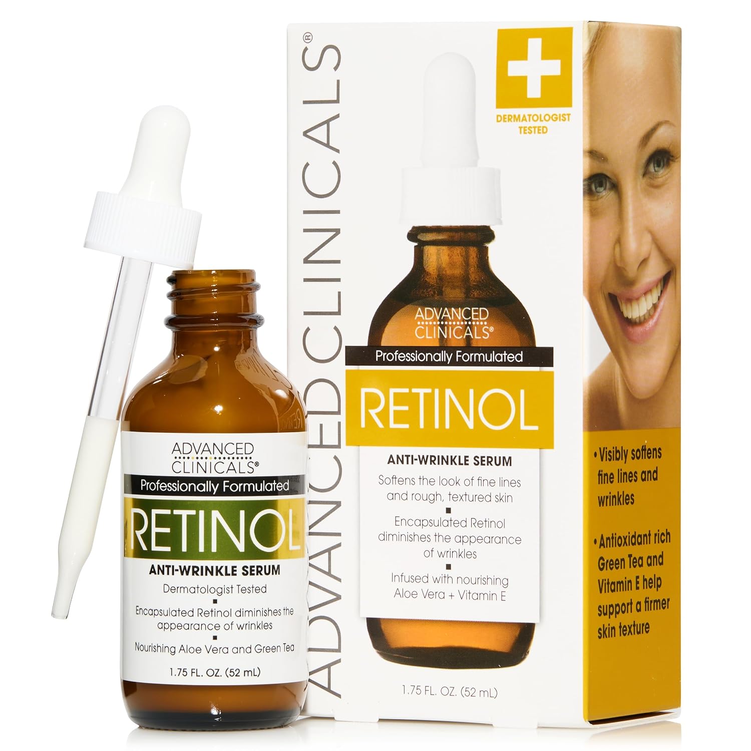 Advanced Clinicals Brightening Vitamin C Serum For Face With Glycolic Acid + Lactic Acid | Vitamin C Eye Serum Face Moisturizer For Improving Look Of Dark Spots & Uneven Complexion, 1.75 Fl Oz
