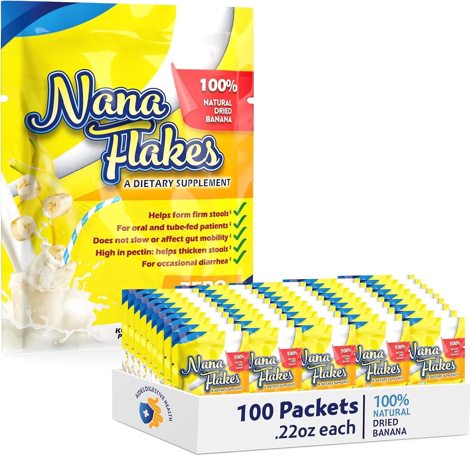 Nutritional Designs Nana Flakes Anti-Diarrheal Banana Powder, IBS Relief & Heart Burn Remedy