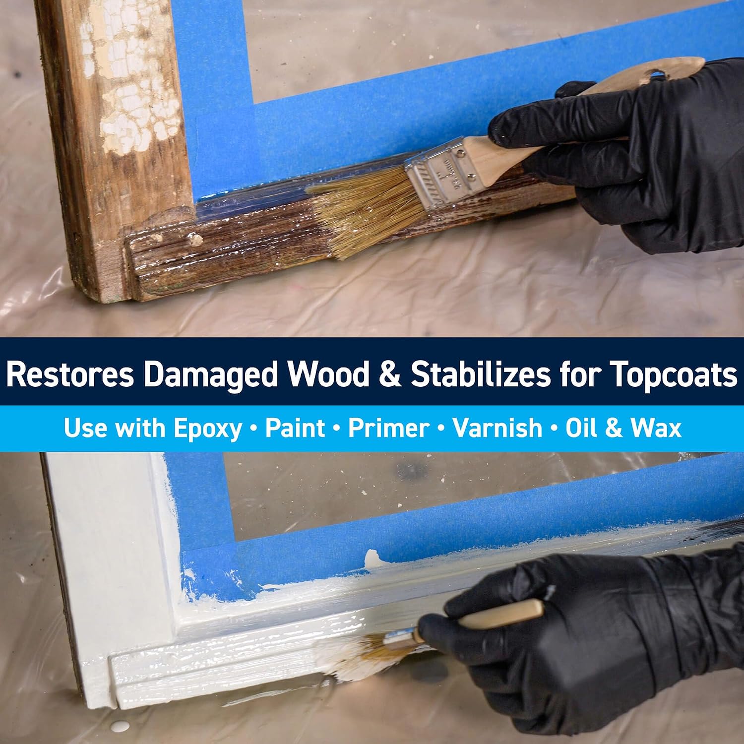 TotalBoat Clear Penetrating Epoxy Wood Sealer - 1.5 Quart Kit, Traditional | Ideal for Wood Rot Repair & Sealing Plywood; Marine-Grade Epoxy Hardens and Stabilizes; Waterproofs and Protects Outdoor Wood
