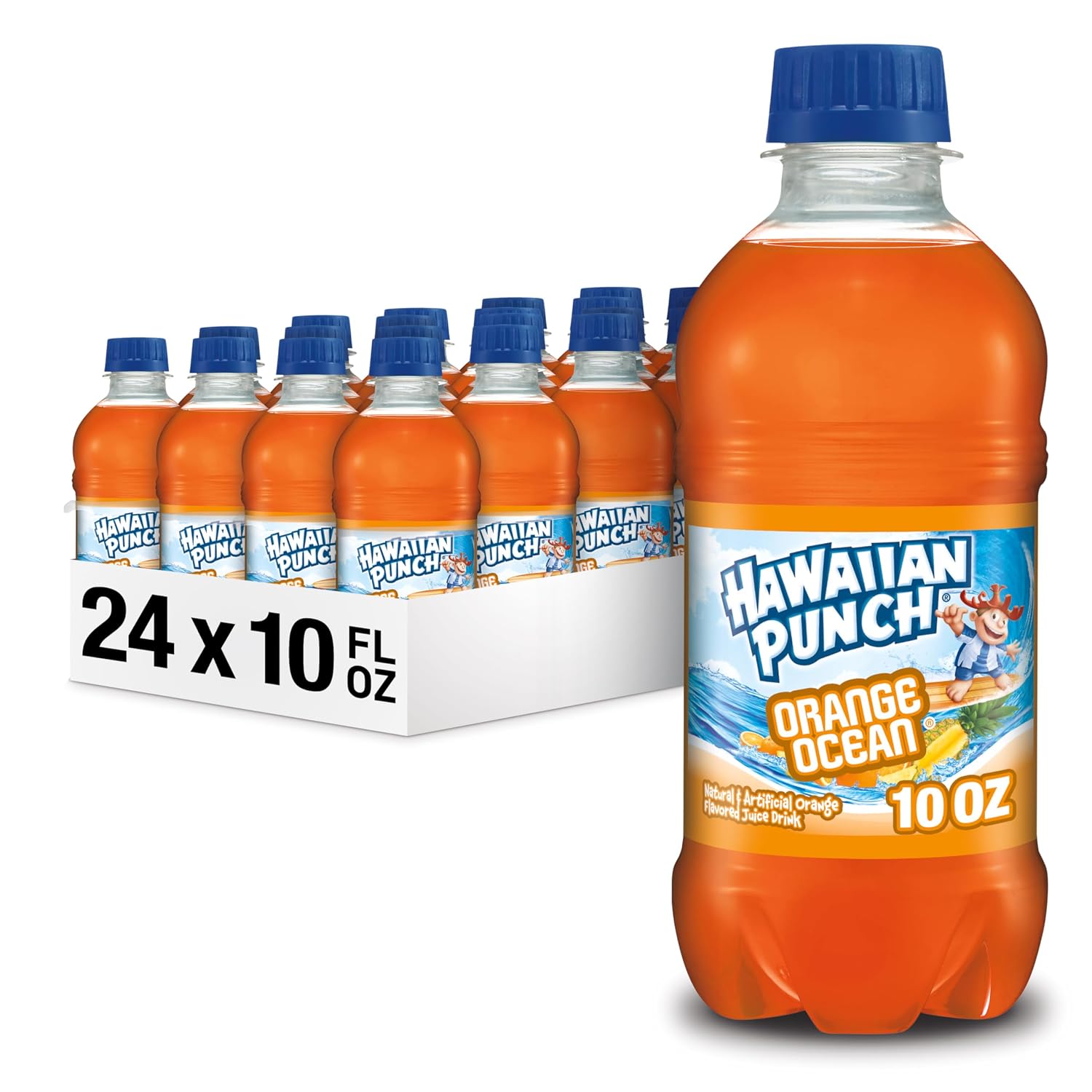Hawaiian Punch Polar Blast Fruit Juice Drink, 10 Fl Oz Bottles, 24 Count (4 Packs Of 6), Ready-to-drink, On-the-go, Caffeine-free, Carbonation-free, Gluten-free, Excellent Source Of Vitamin C